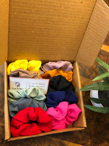 Box of 10 Regular Scrunchies Combo- Assorted