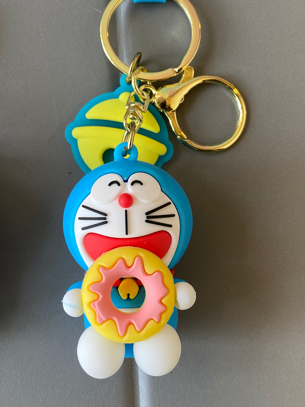 Happy Blue Cat Keychain