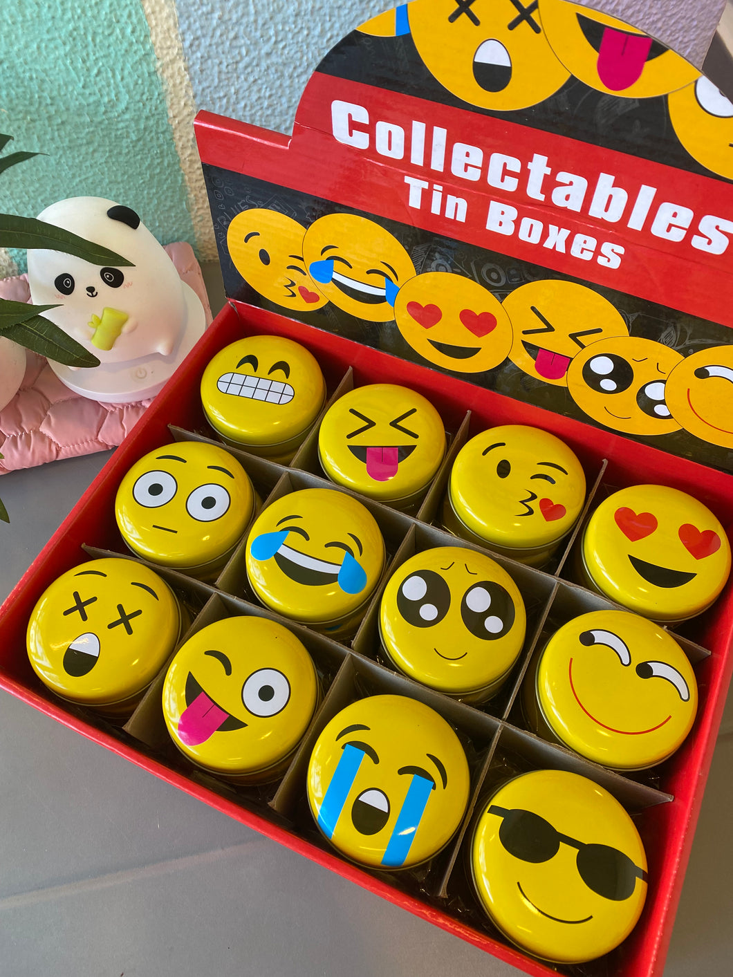 Emoji Smiley Tin Box - Assorted Design