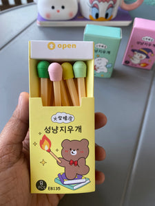 Pretty Little Match Stick Erasers