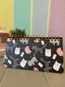 Cat Weekly Planner - Black Colour