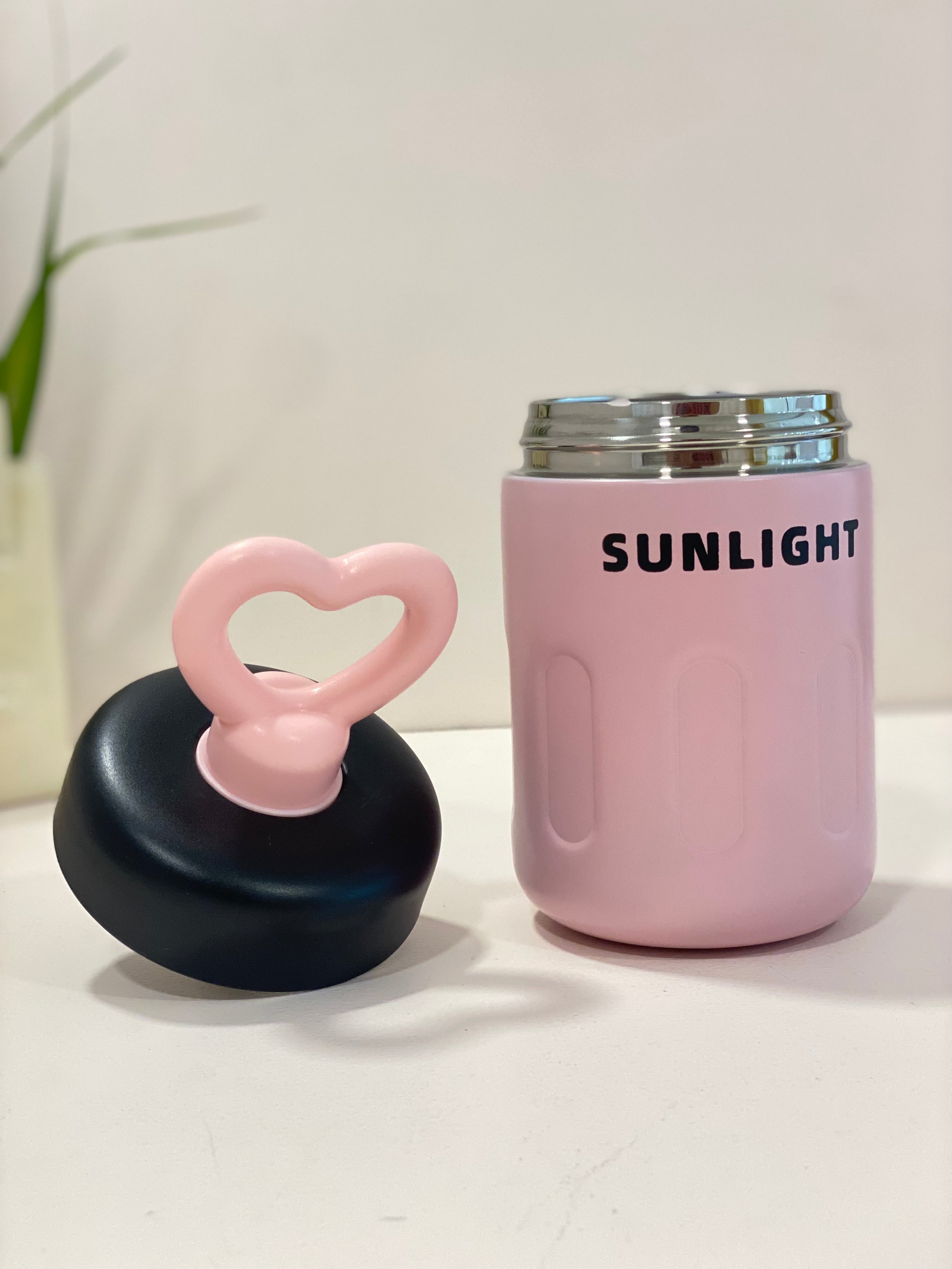 Sunlight HeartHandle™ Reusable Tumbler Cup – 12oz Cute Leakproof Travel Mug
