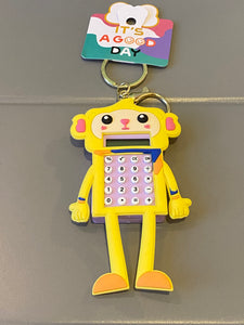 Cute Monkey Calculator Keychain