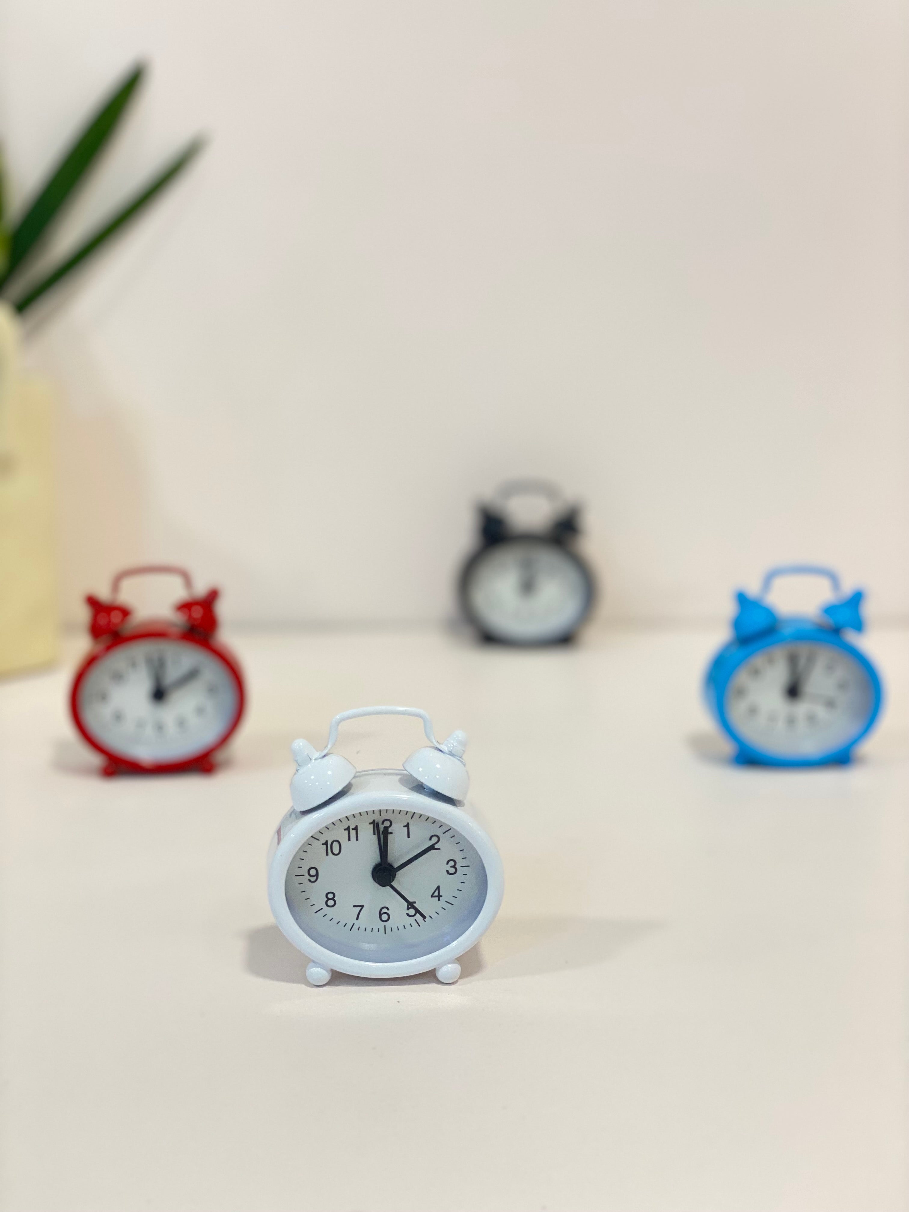 Mini Retro Twin Bell Alarm Clocks – Cute & Colourful Desk Decor