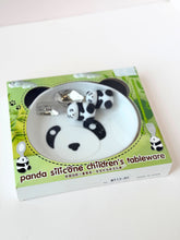 Load image into Gallery viewer, Panda Silicone Children’s Tableware Set – Cute Non-Slip Baby Feeding Plate with Spoon &amp; Fork (3-Piece Set)
