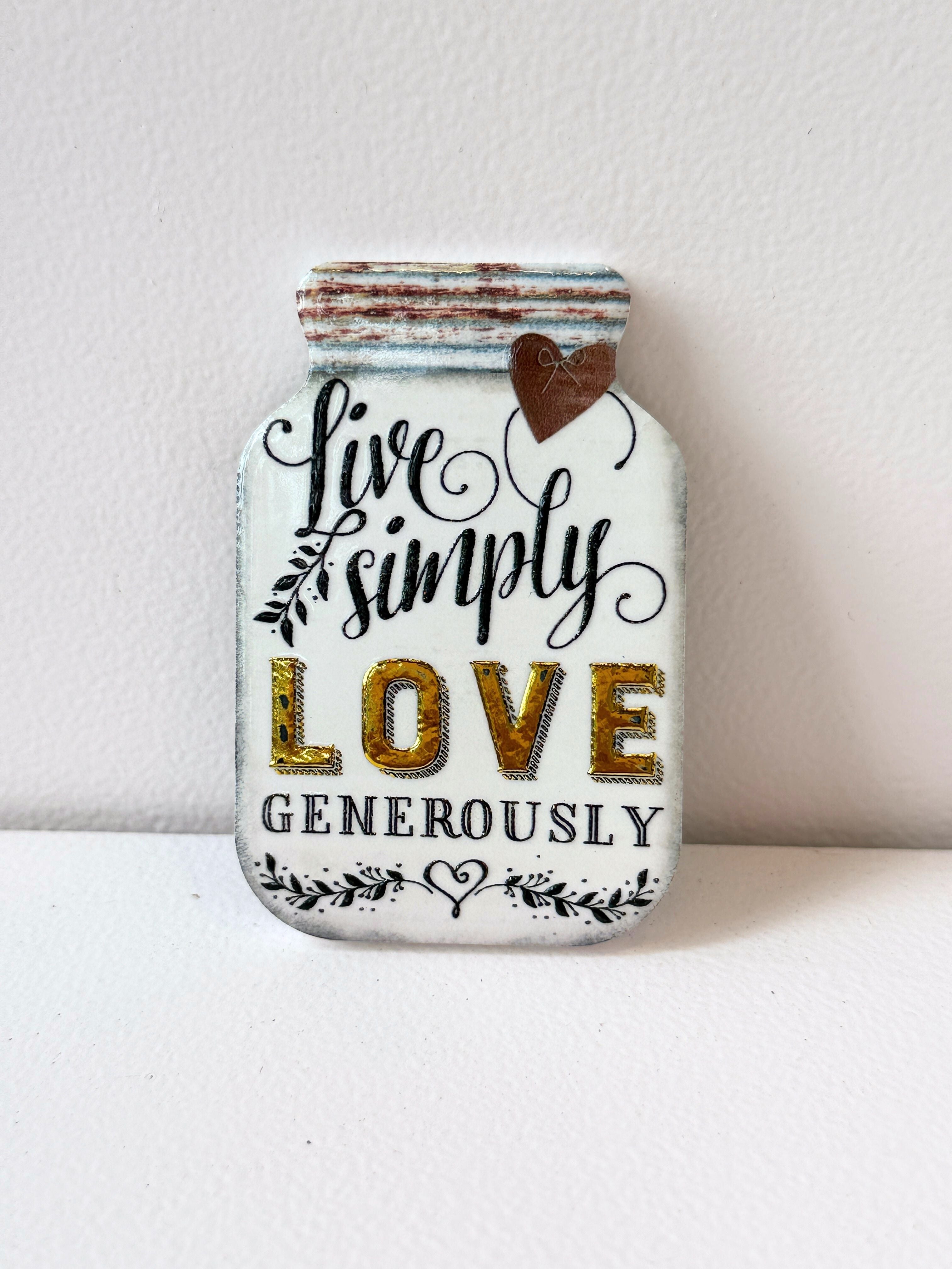 Rustic Mason Jar Inspirational Quote Magnets
