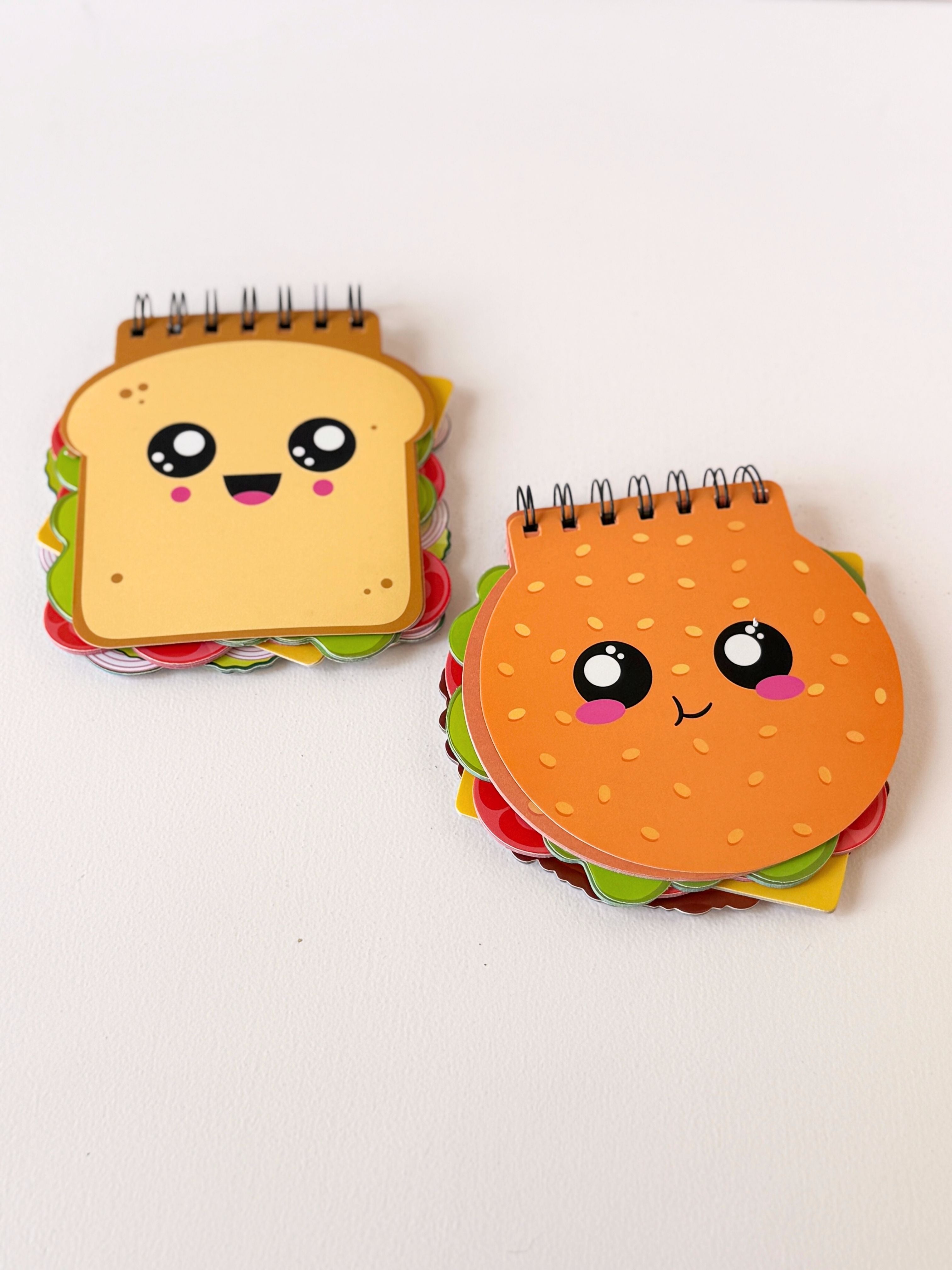 Foodie Spiral Notebook – Burger or Sandwich Design