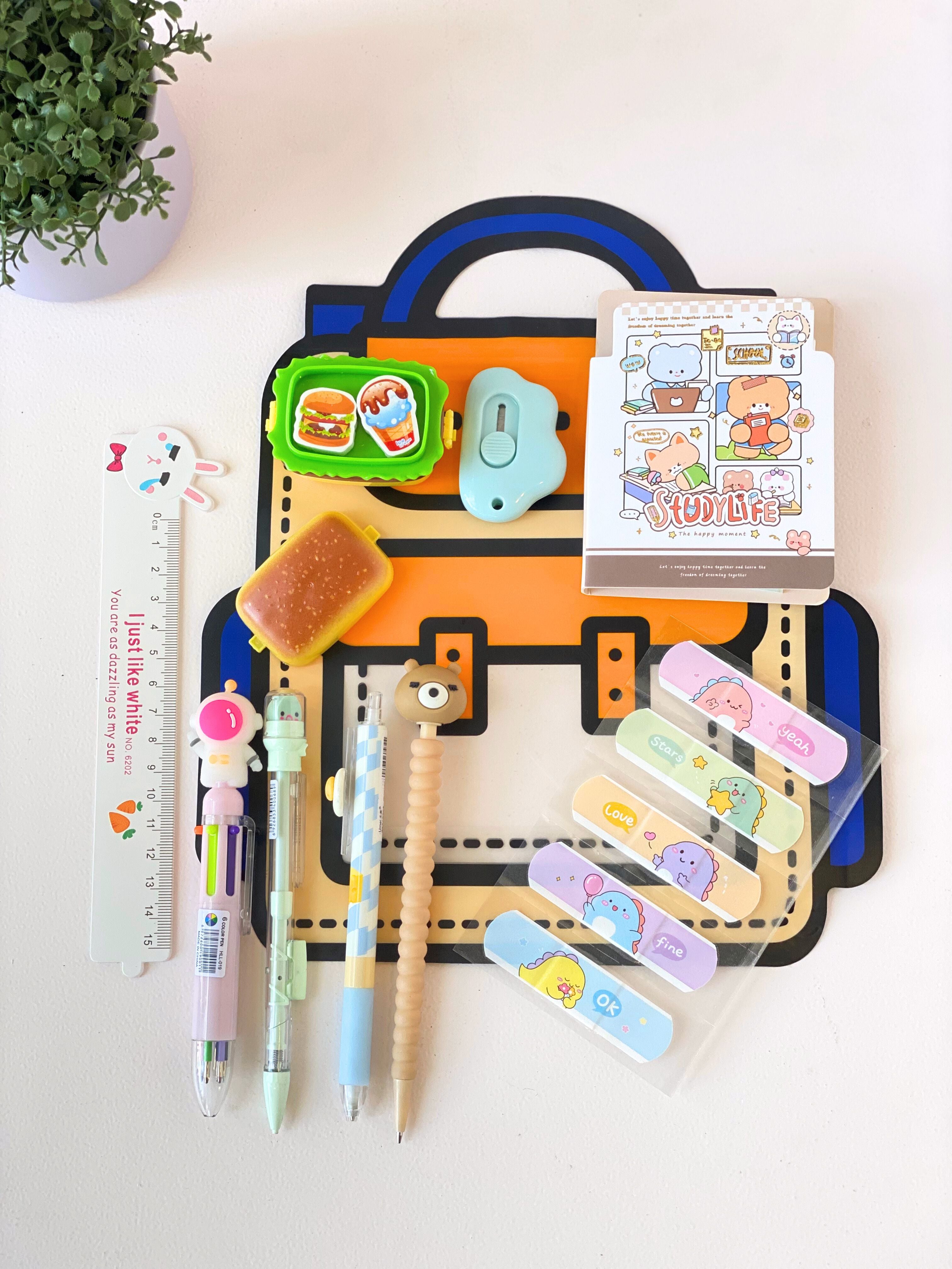 Snack Time Study Hamper – Cute Food-Themed Stationery Gift Set for Kid ...