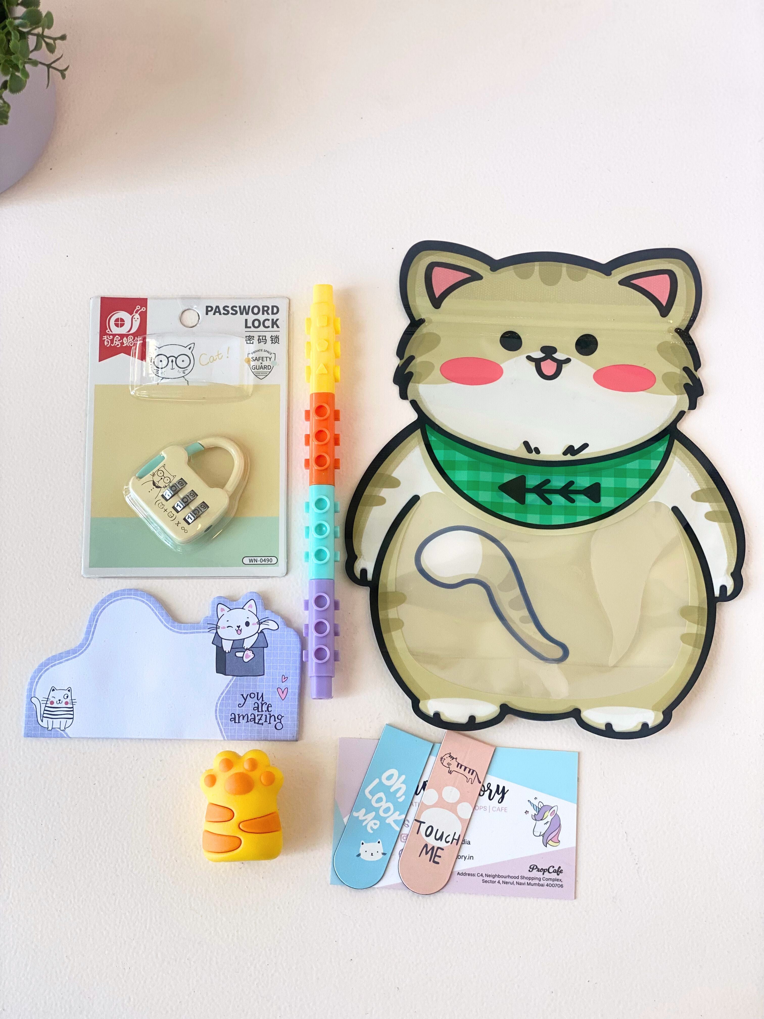 Purrfectly Paw-some Stationery Hamper – Cat Lover’s Gift Set for Kids