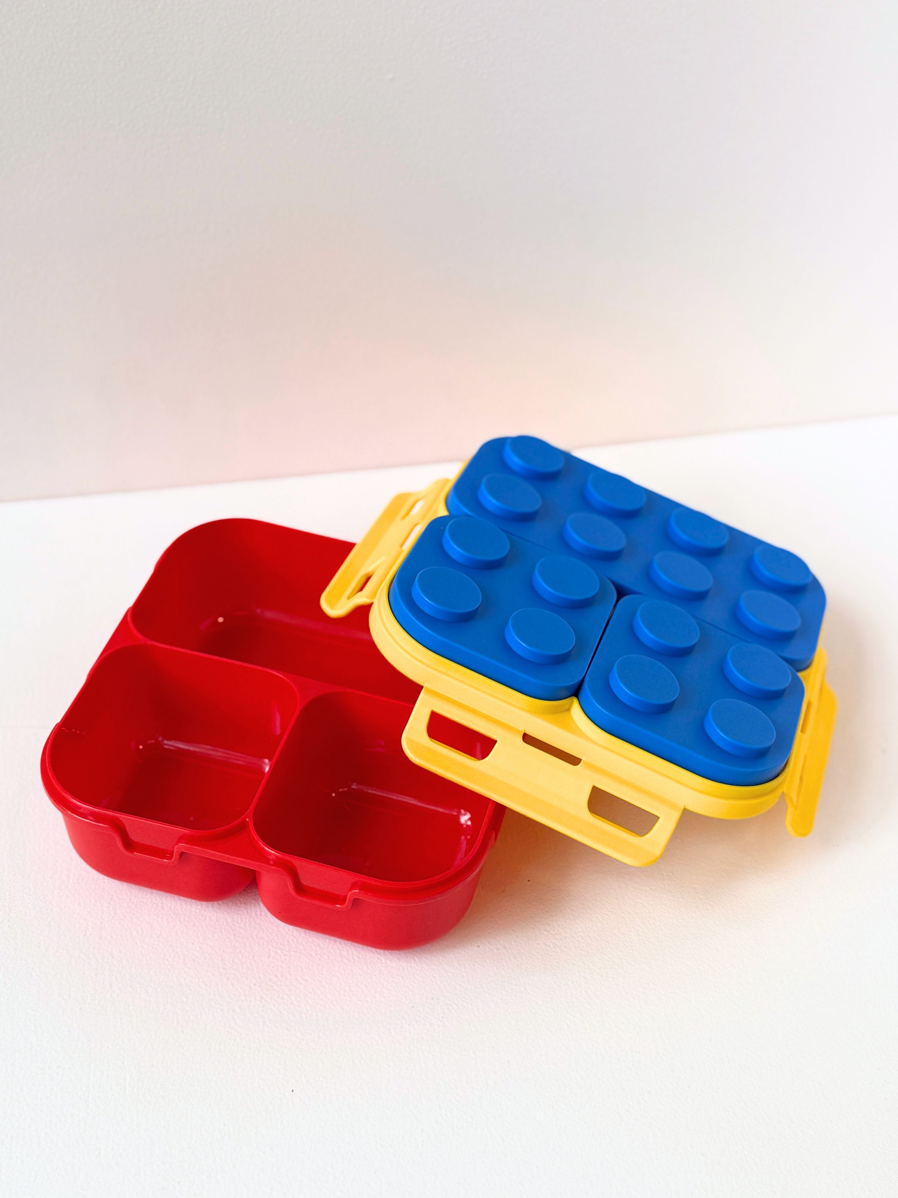 Stack & Snack Lego Inspired Lunch Box - 3 Compartments