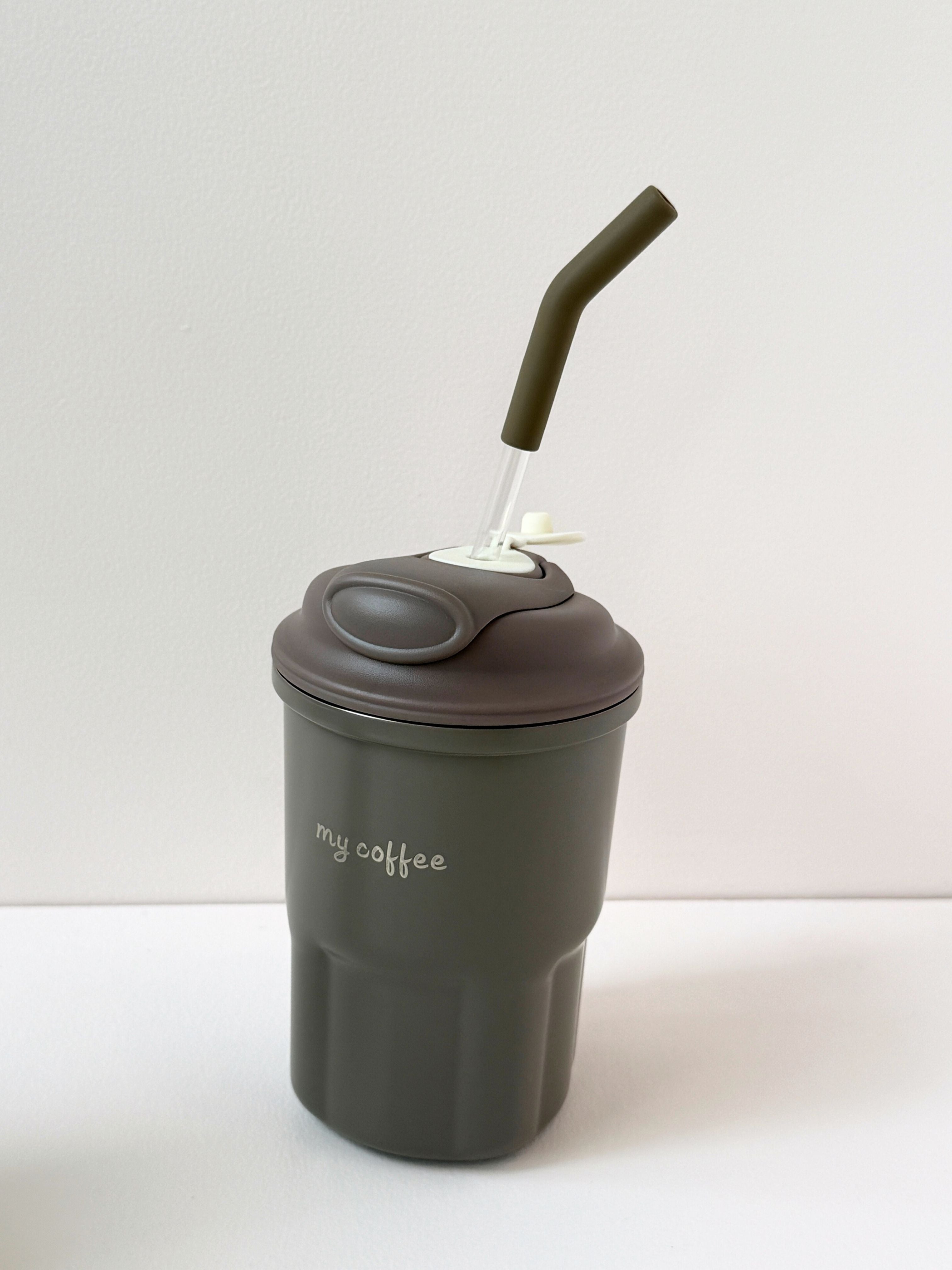 "My Coffee™ Leak-Proof Travel Cup with Straw – 500ml Reusable Tumbler"