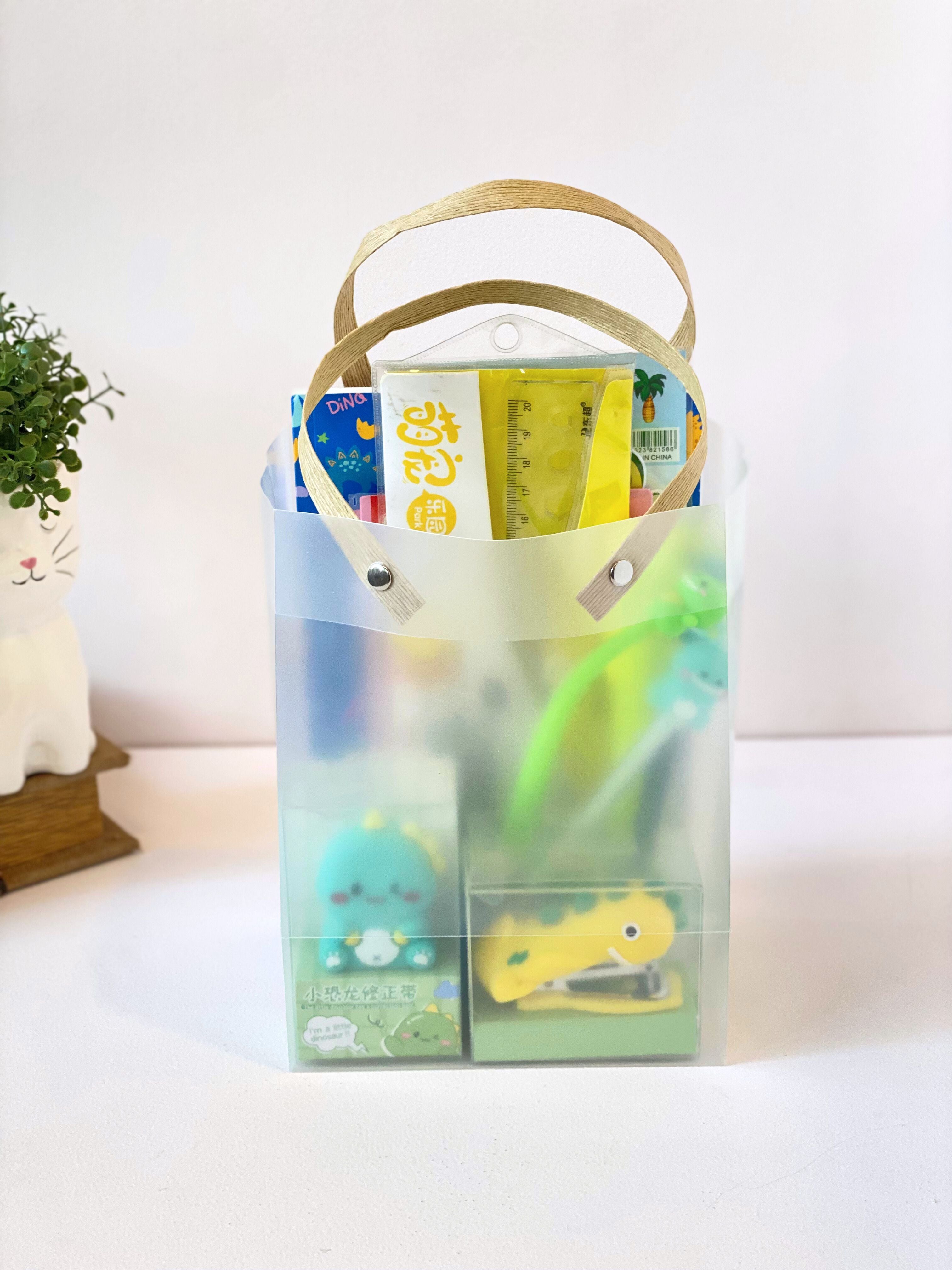 Dino World Kids Stationery Hamper – 14-Piece Dinosaur Themed Gift Set with Bag