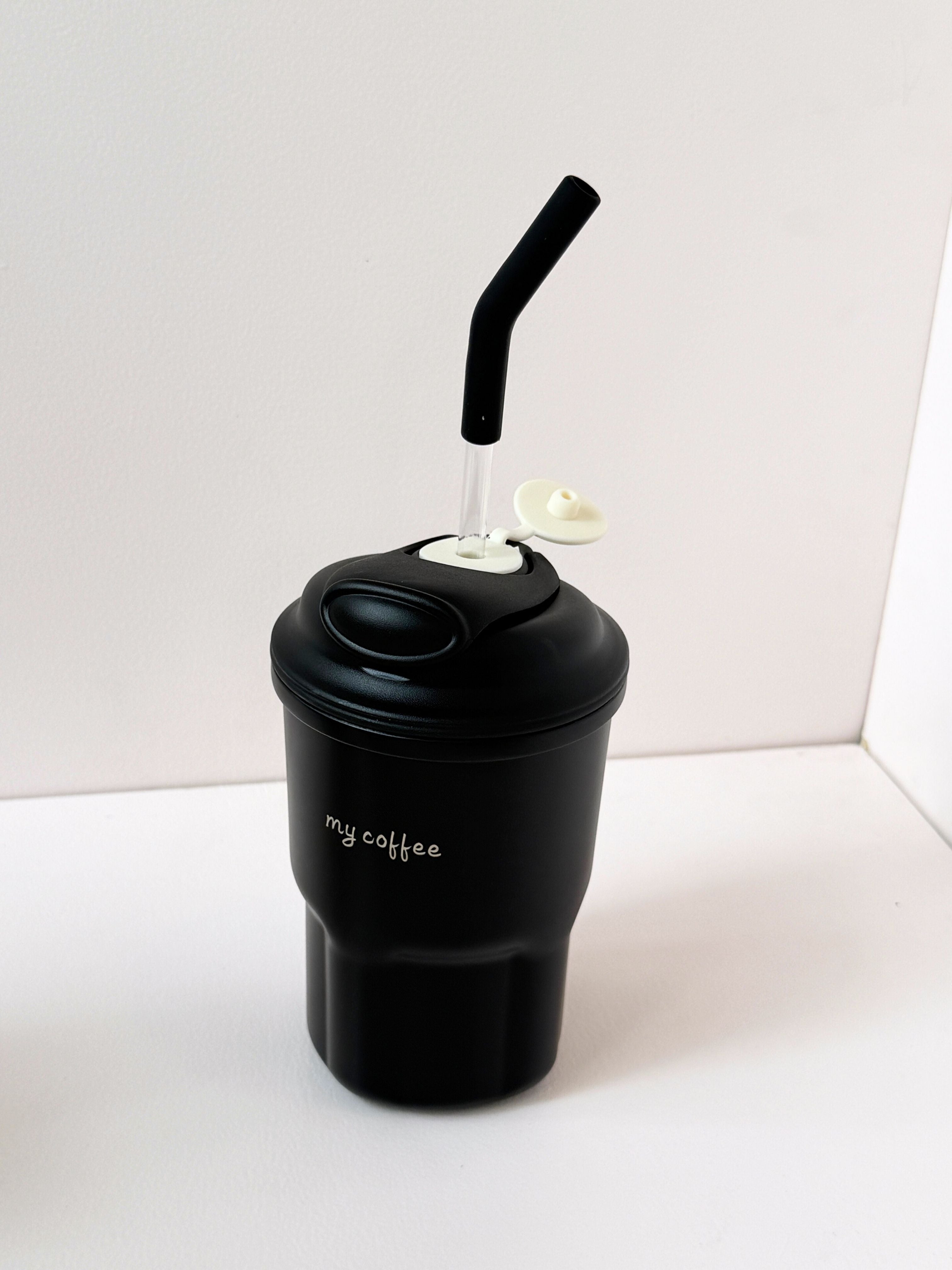 "My Coffee™ Leak-Proof Travel Cup with Straw – 500ml Reusable Tumbler"