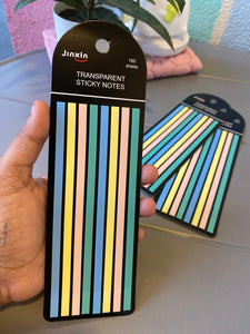 Multicolour Transparent Sticky Notes