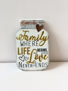 Rustic Mason Jar Inspirational Quote Magnets
