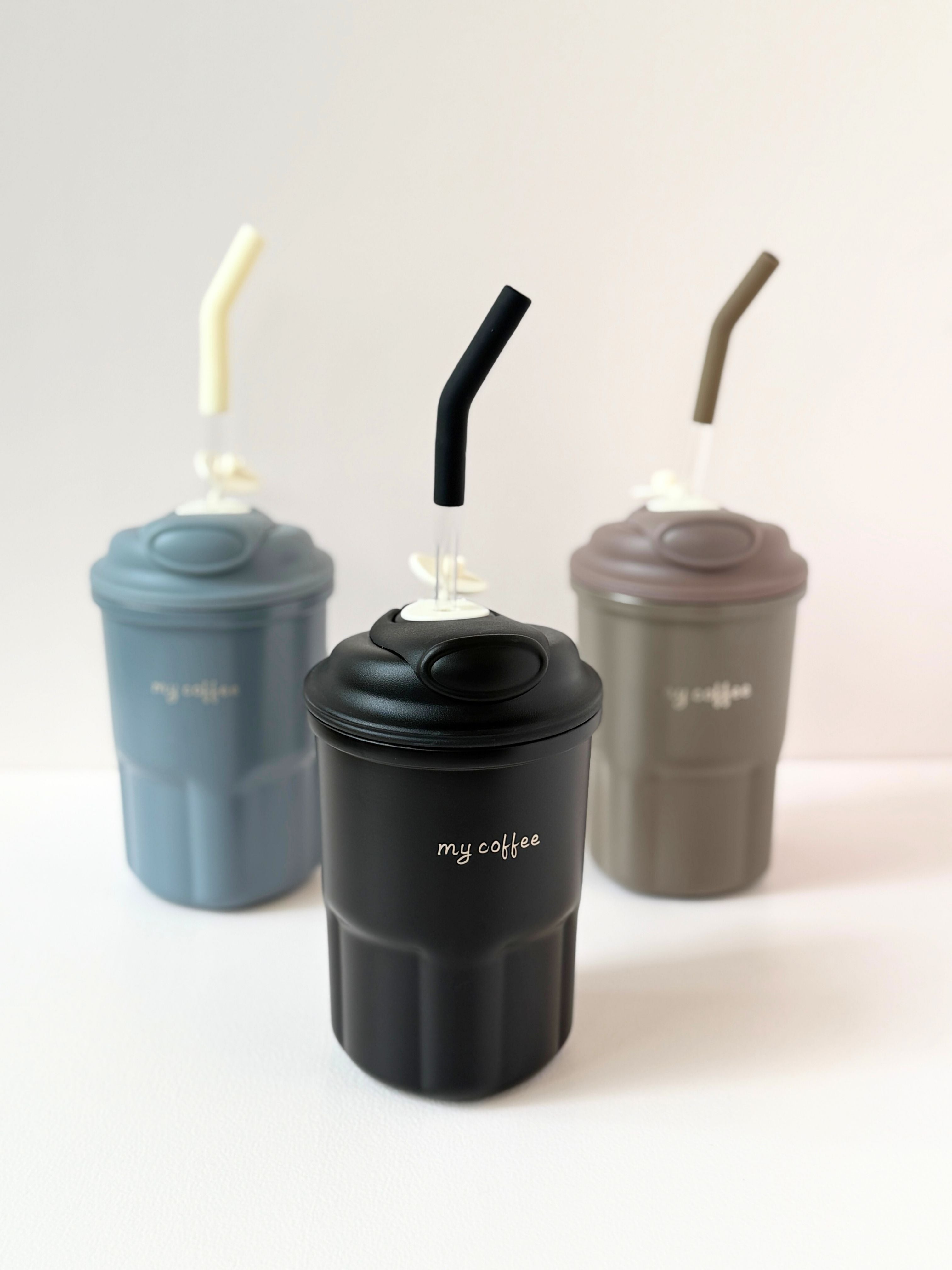 "My Coffee™ Leak-Proof Travel Cup with Straw – 500ml Reusable Tumbler"