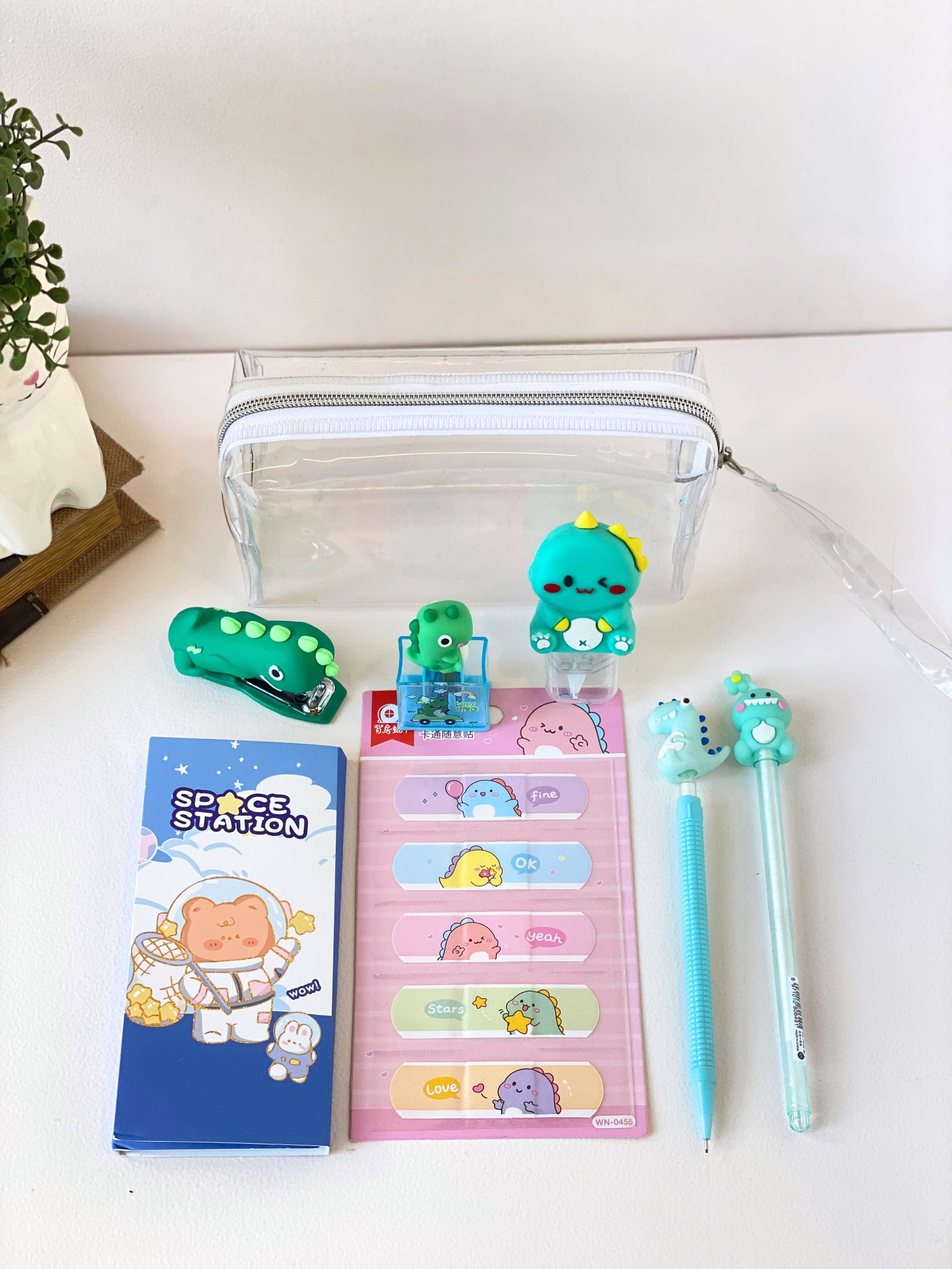 Dino Fun Stationery Hamper – 8 Pcs Cute Dinosaur-Themed Gift Set for Kids