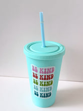 Load image into Gallery viewer, Reusable Matte Tumbler with Straw – Inspirational &amp; Fun Designs
