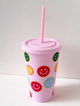 Load image into Gallery viewer, Reusable Matte Tumbler with Straw – Inspirational &amp; Fun Designs
