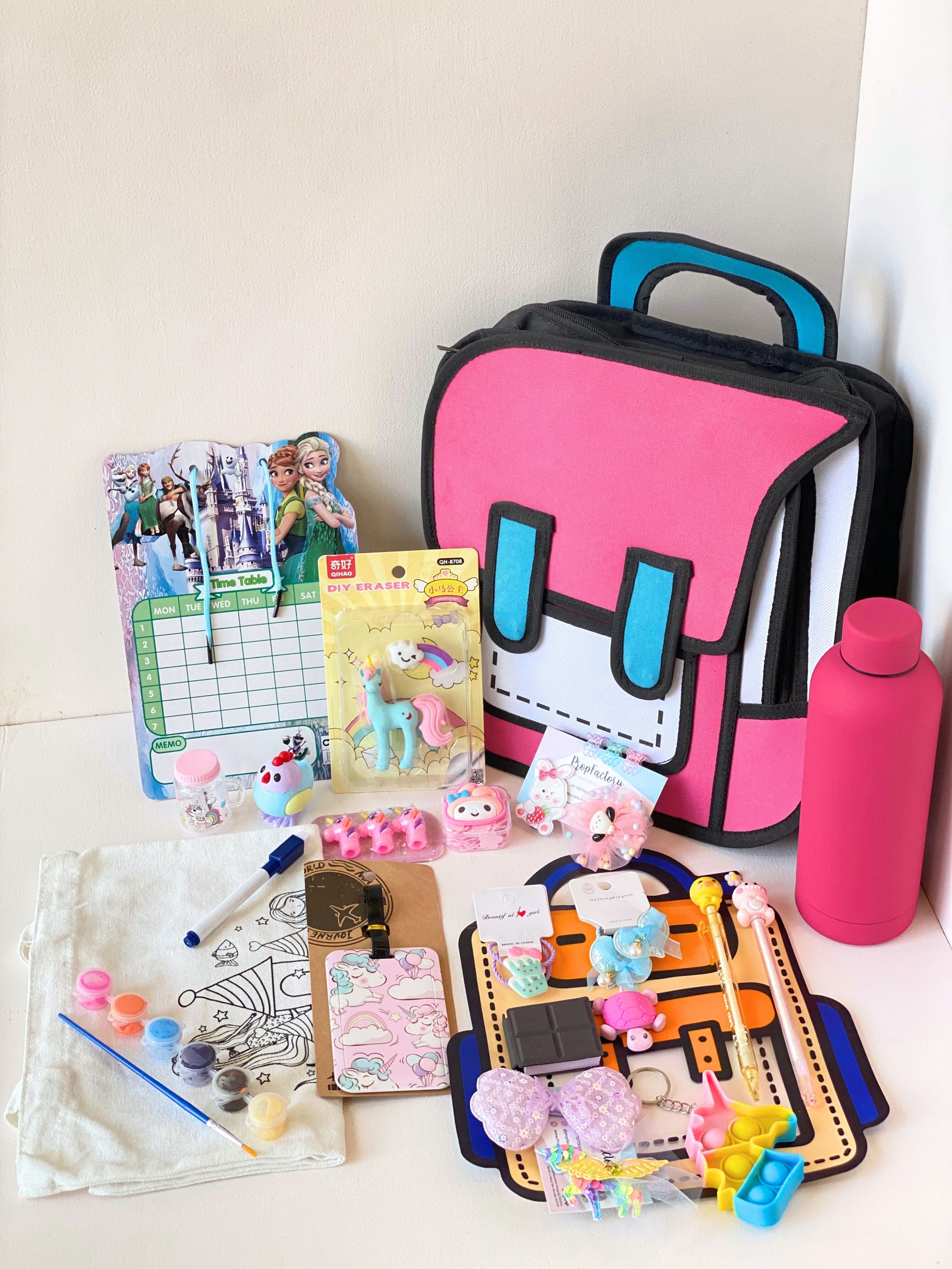 Ultimate Kids' Gift Hamper – 25+ Piece Fun Activity & Stationery Set with Cartoon Backpack, DIY Crafts, Toys & More