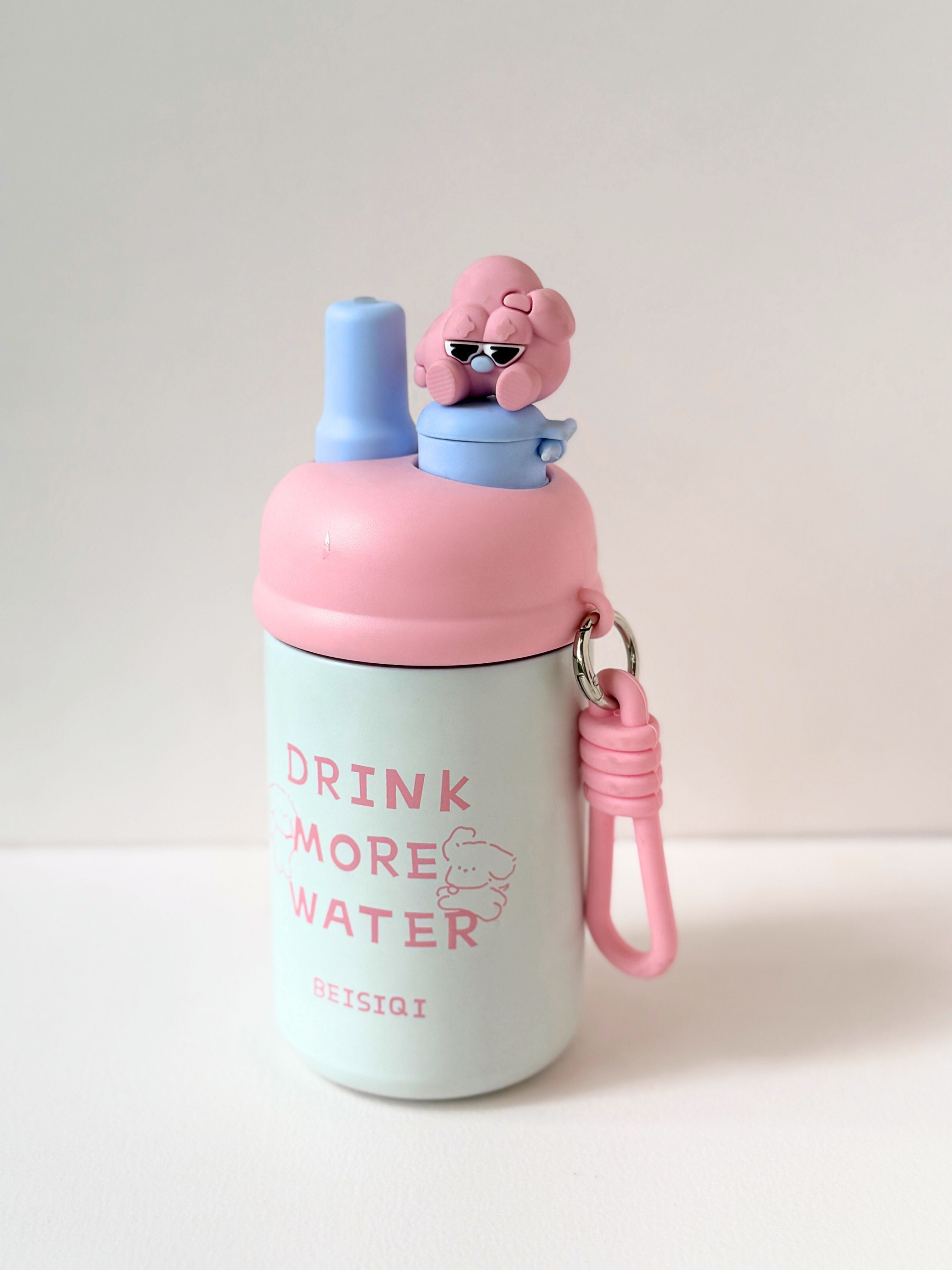 Drink More Water™ Tumbler – 4 Cute Variants | BPA-Free with Fun Character Top