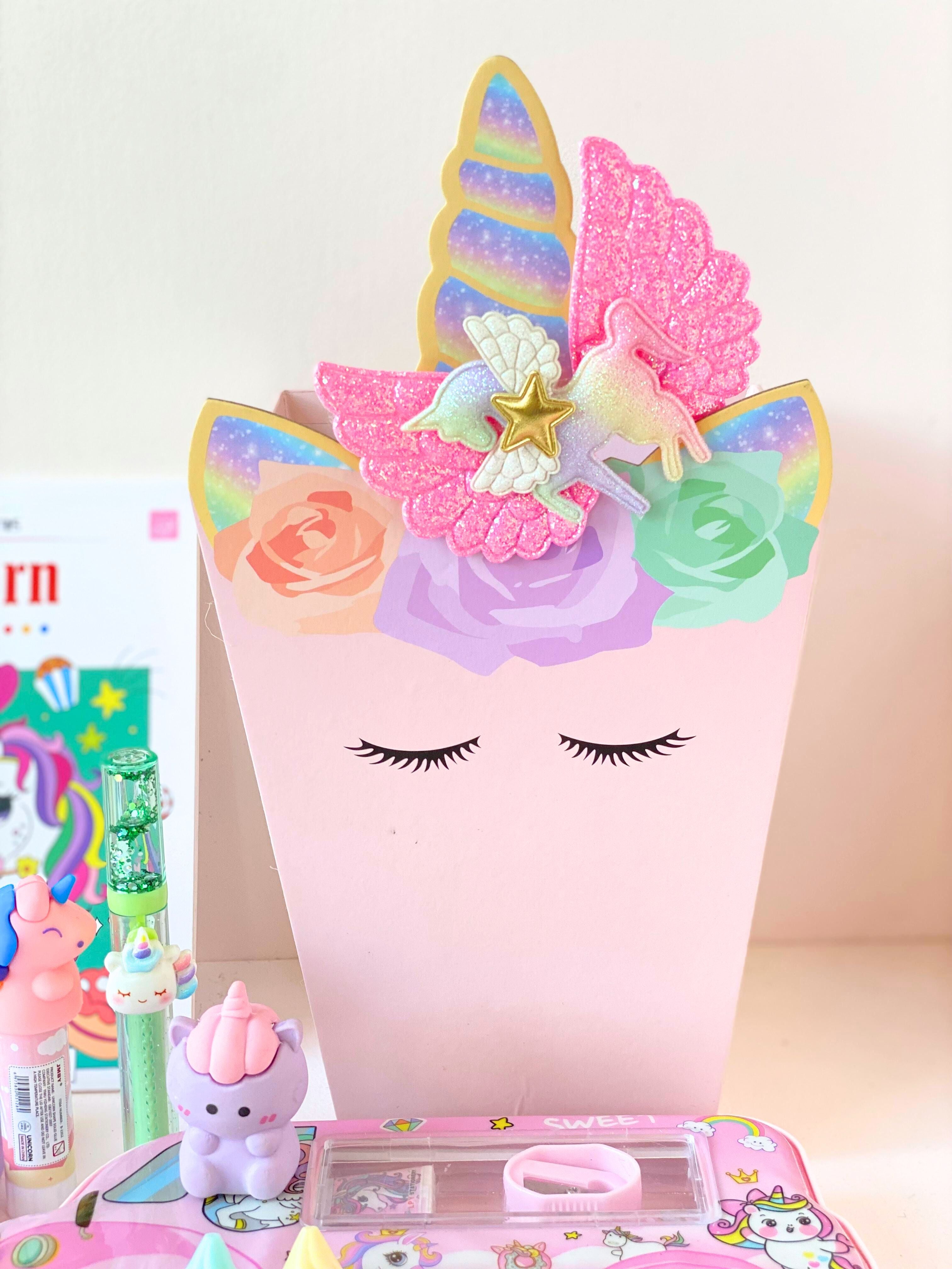 Magical Unicorn Stationery & Gift Hamper for Girls – 15+ Cute School Essentials in Premium Unicorn Gift Box