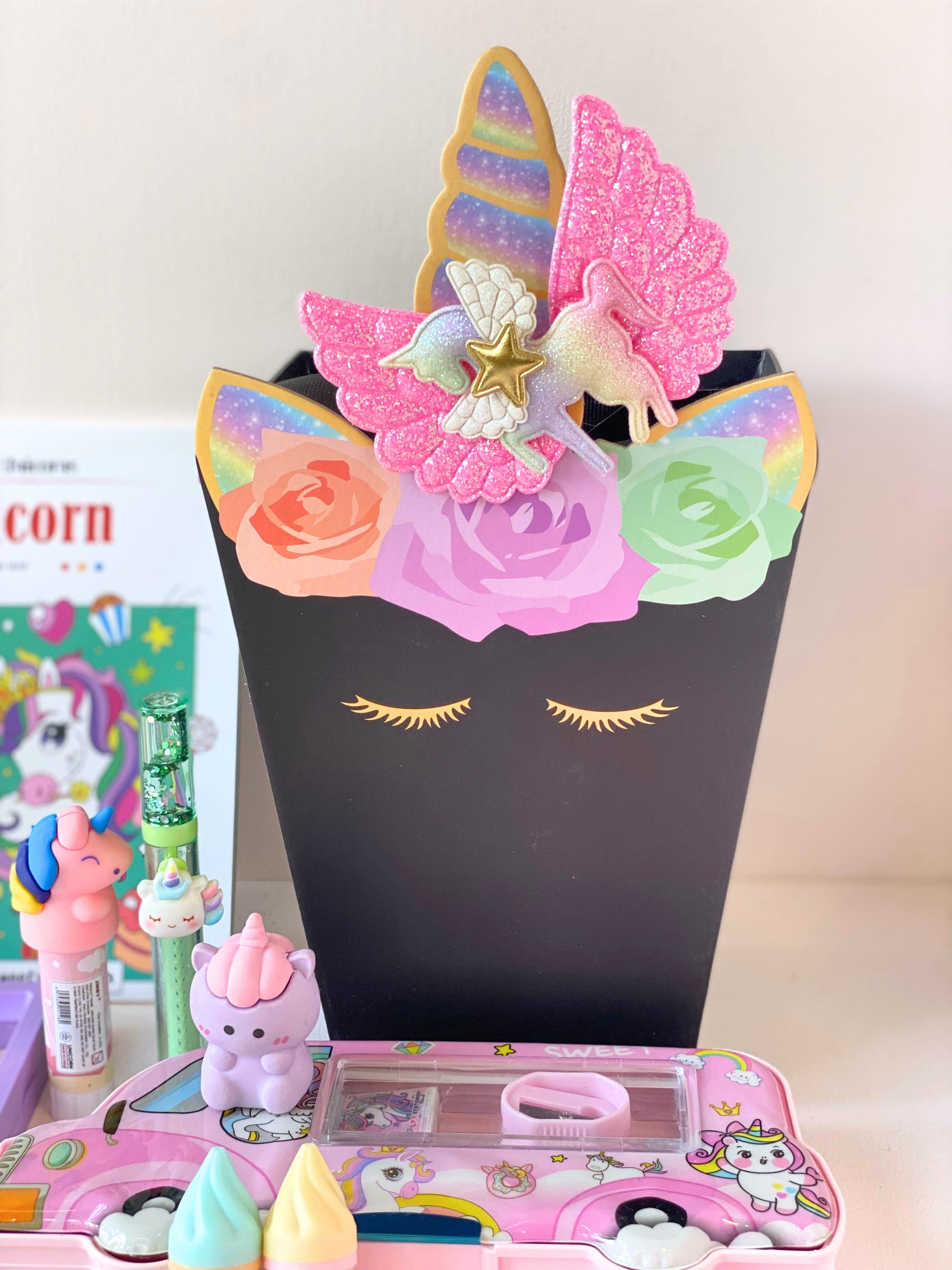Magical Unicorn Stationery & Gift Hamper for Girls – 15+ Cute School Essentials in Premium Unicorn Gift Box