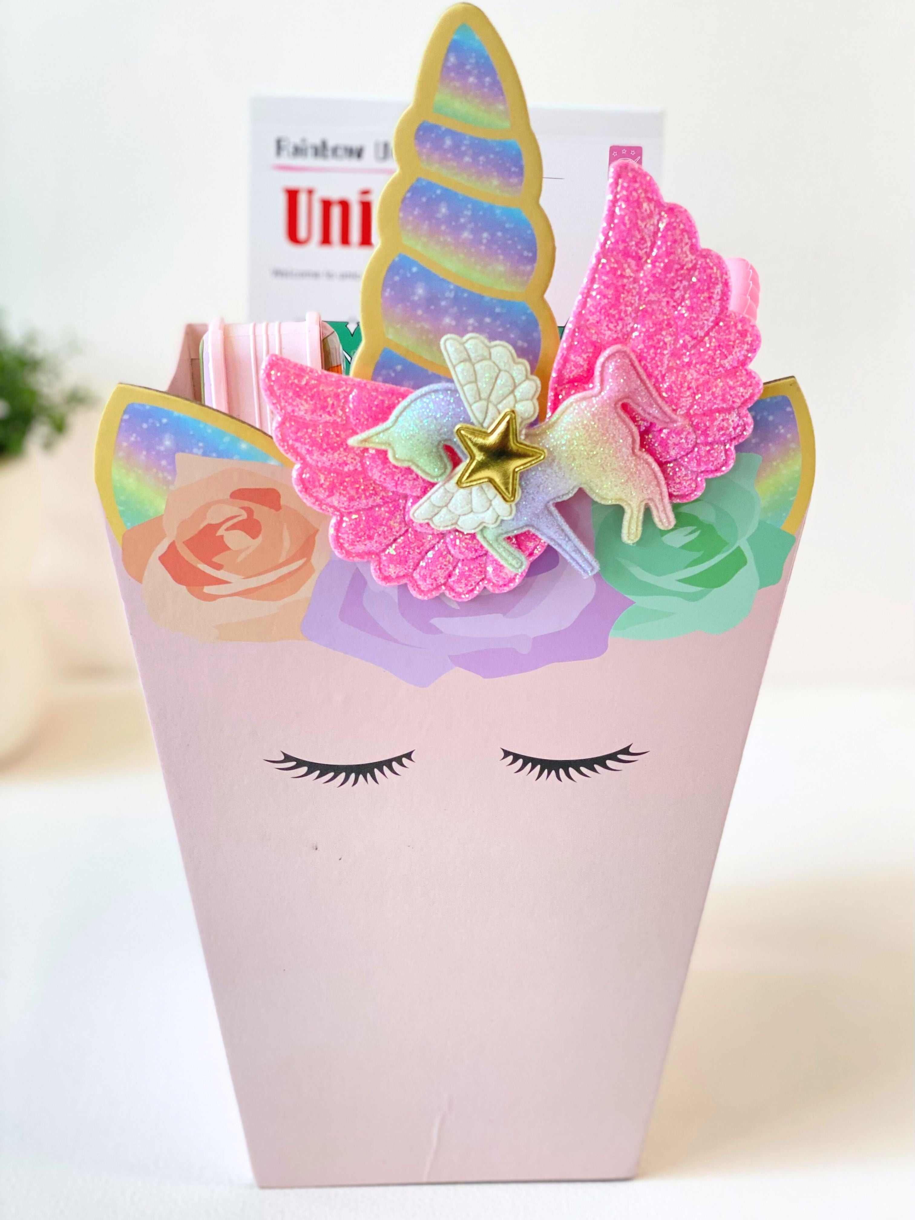 Magical Unicorn Stationery & Gift Hamper for Girls – 15+ Cute School Essentials in Premium Unicorn Gift Box