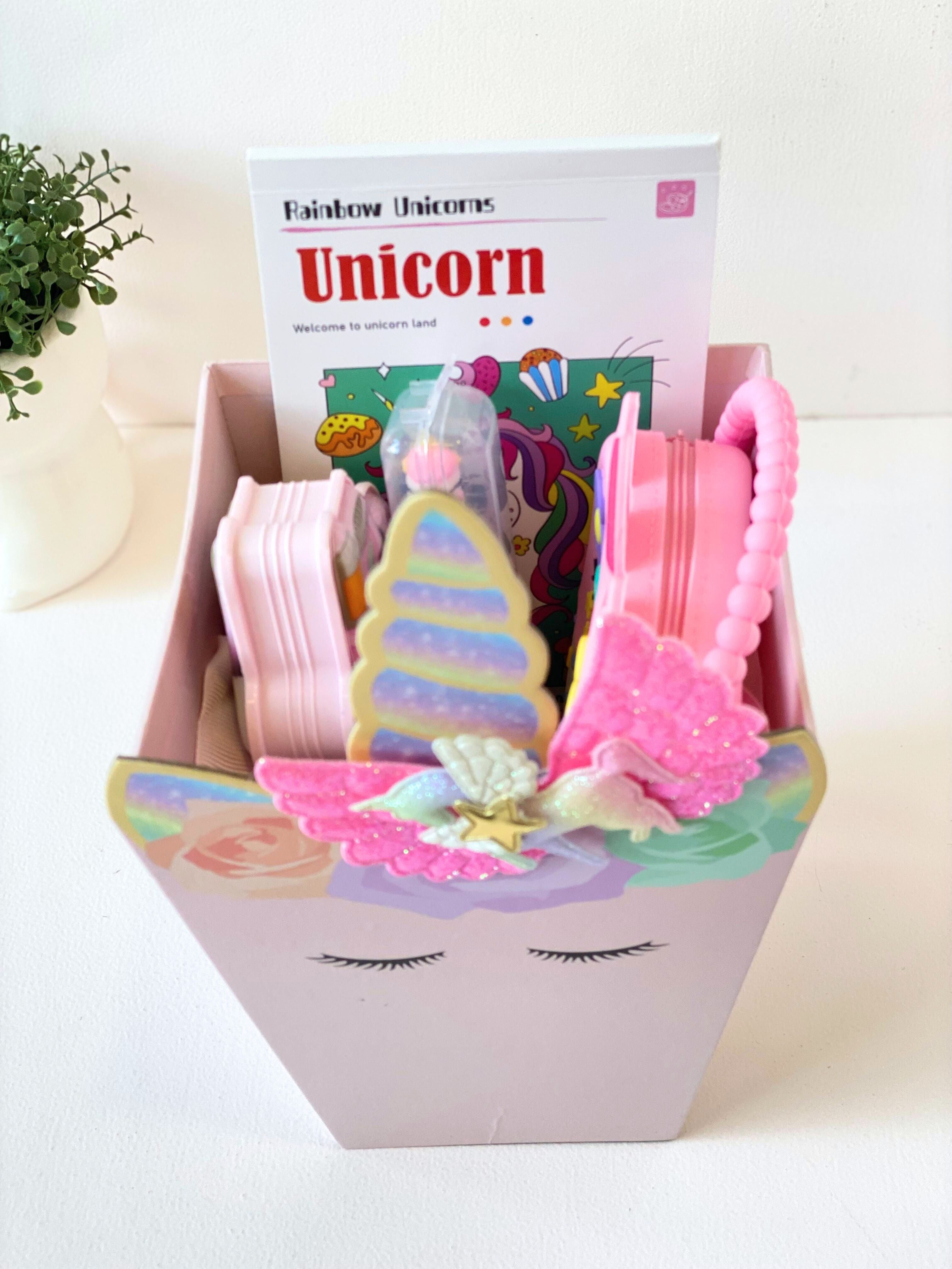 Magical Unicorn Stationery & Gift Hamper for Girls – 15+ Cute School Essentials in Premium Unicorn Gift Box