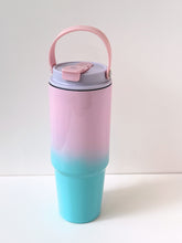 Load image into Gallery viewer, Gradient Colour Reusable Tumbler with Handle – 40oz Insulated Travel Cup

