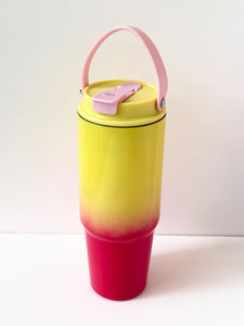 Gradient Colour Reusable Tumbler with Handle – 40oz Insulated Travel Cup