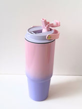 Load image into Gallery viewer, Gradient Colour Reusable Tumbler with Handle – 40oz Insulated Travel Cup
