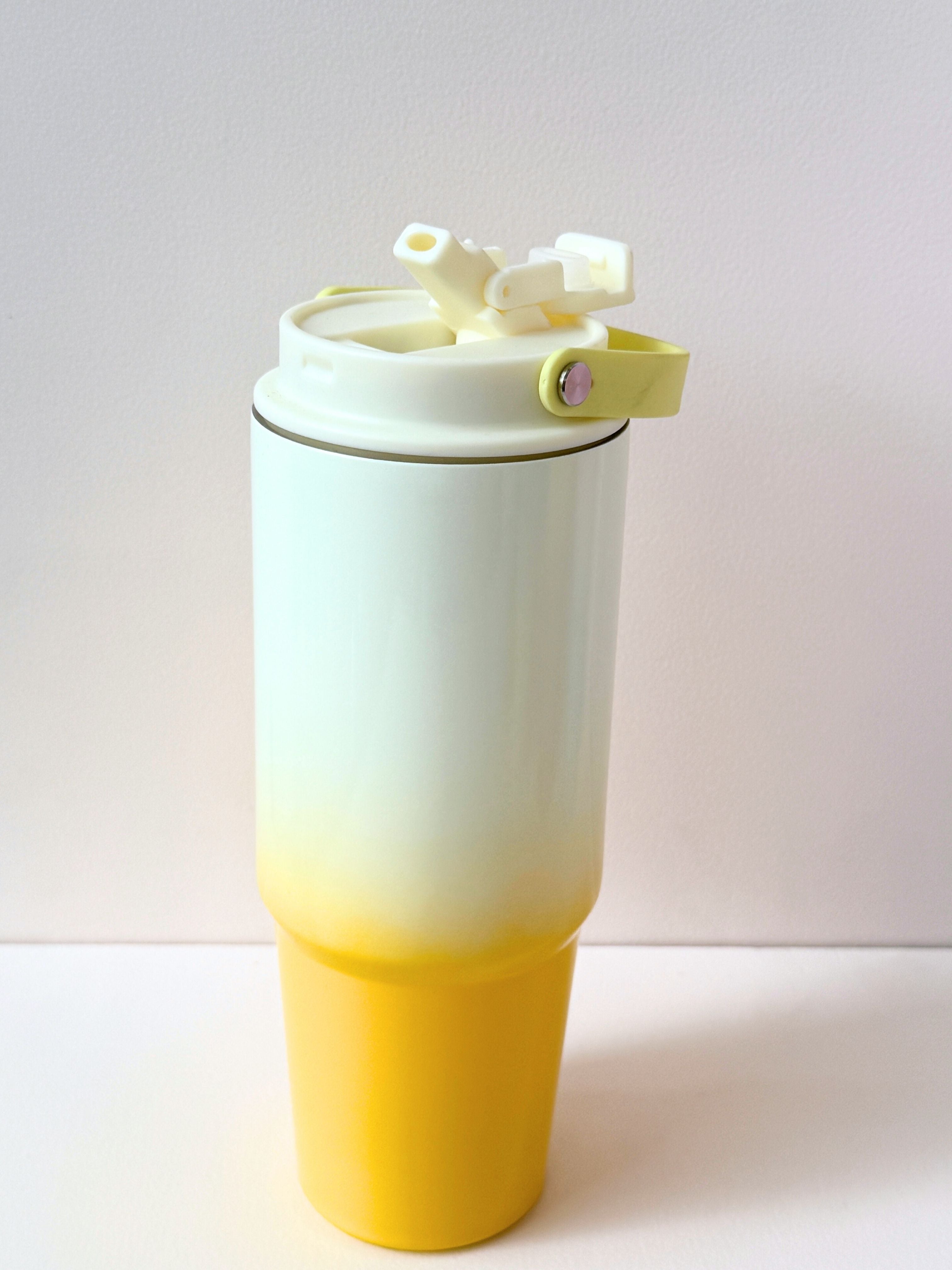 Gradient Colour Reusable Tumbler with Handle – 40oz Insulated Travel Cup