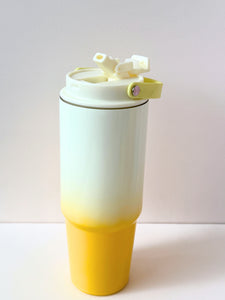 Gradient Colour Reusable Tumbler with Handle – 40oz Insulated Travel Cup