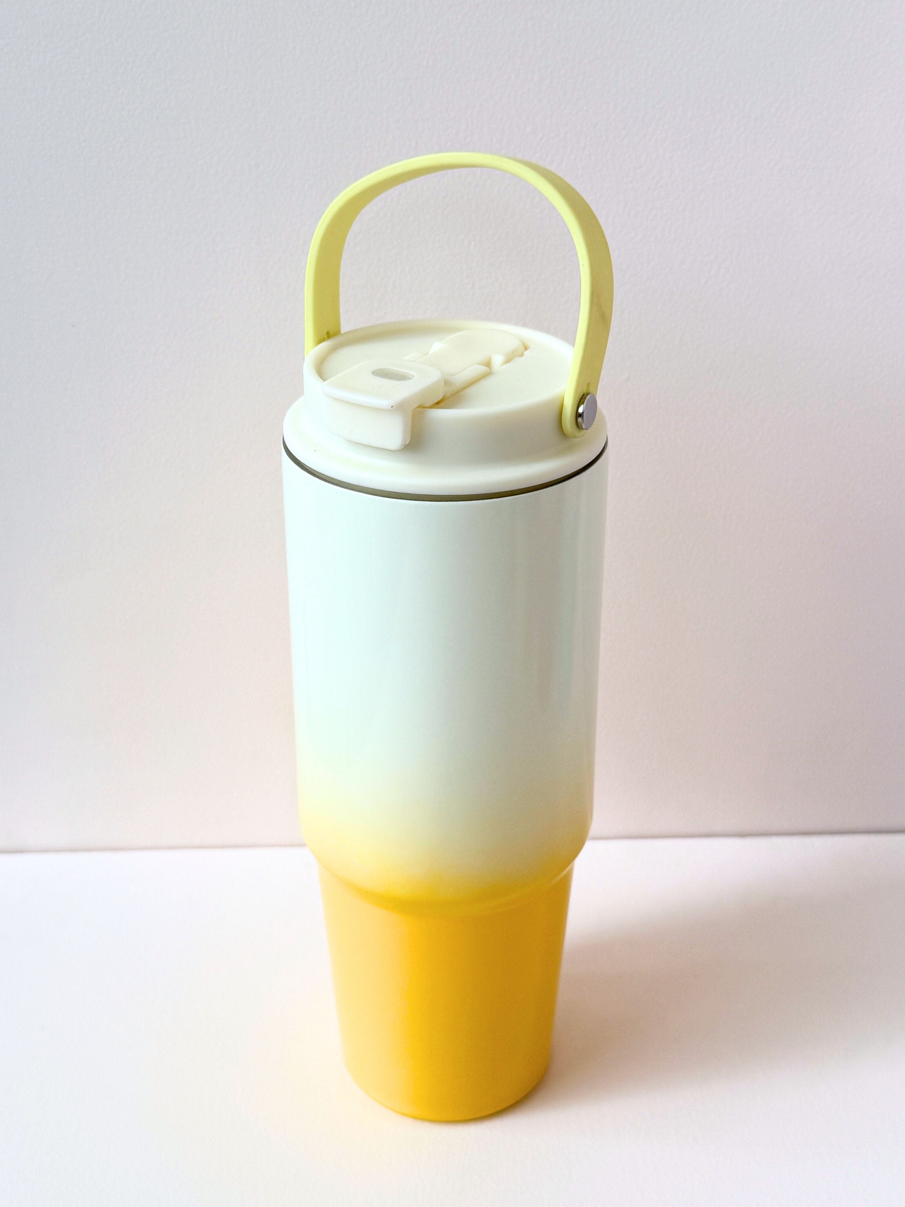 Gradient Colour Reusable Tumbler with Handle – 40oz Insulated Travel Cup