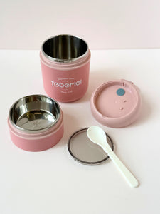 Stainless Steel Insulated Soup Cup – Portable Thermal Lunch Container with Folding Spoon