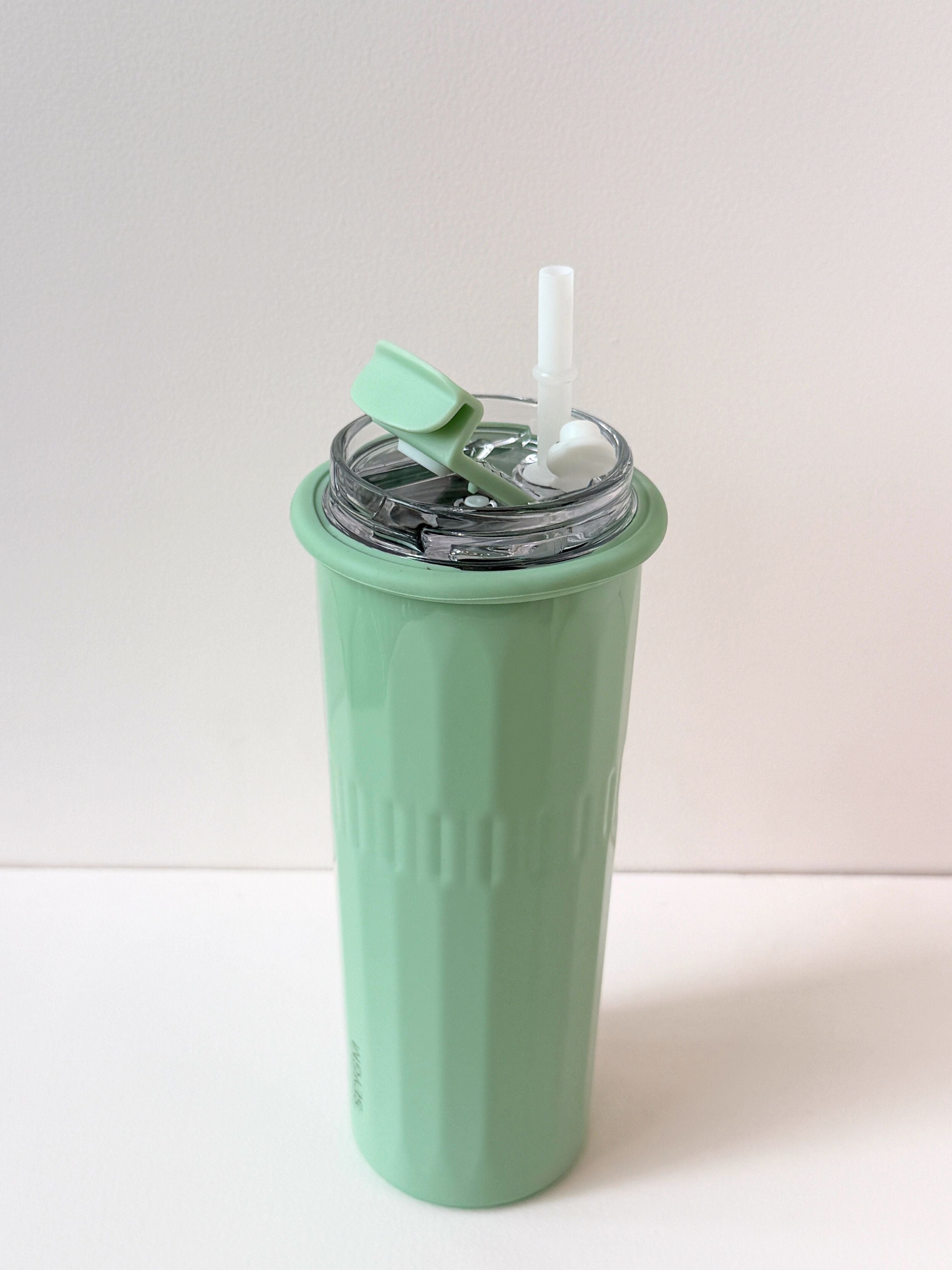 Pastel Tall Reusable Tumbler with Straw – 500ml Travel Cup (4 Color Options)