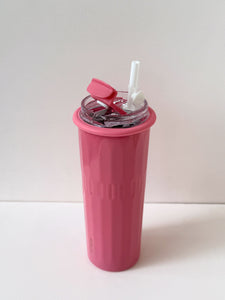 Pastel Tall Reusable Tumbler with Straw – 500ml Travel Cup (4 Color Options)