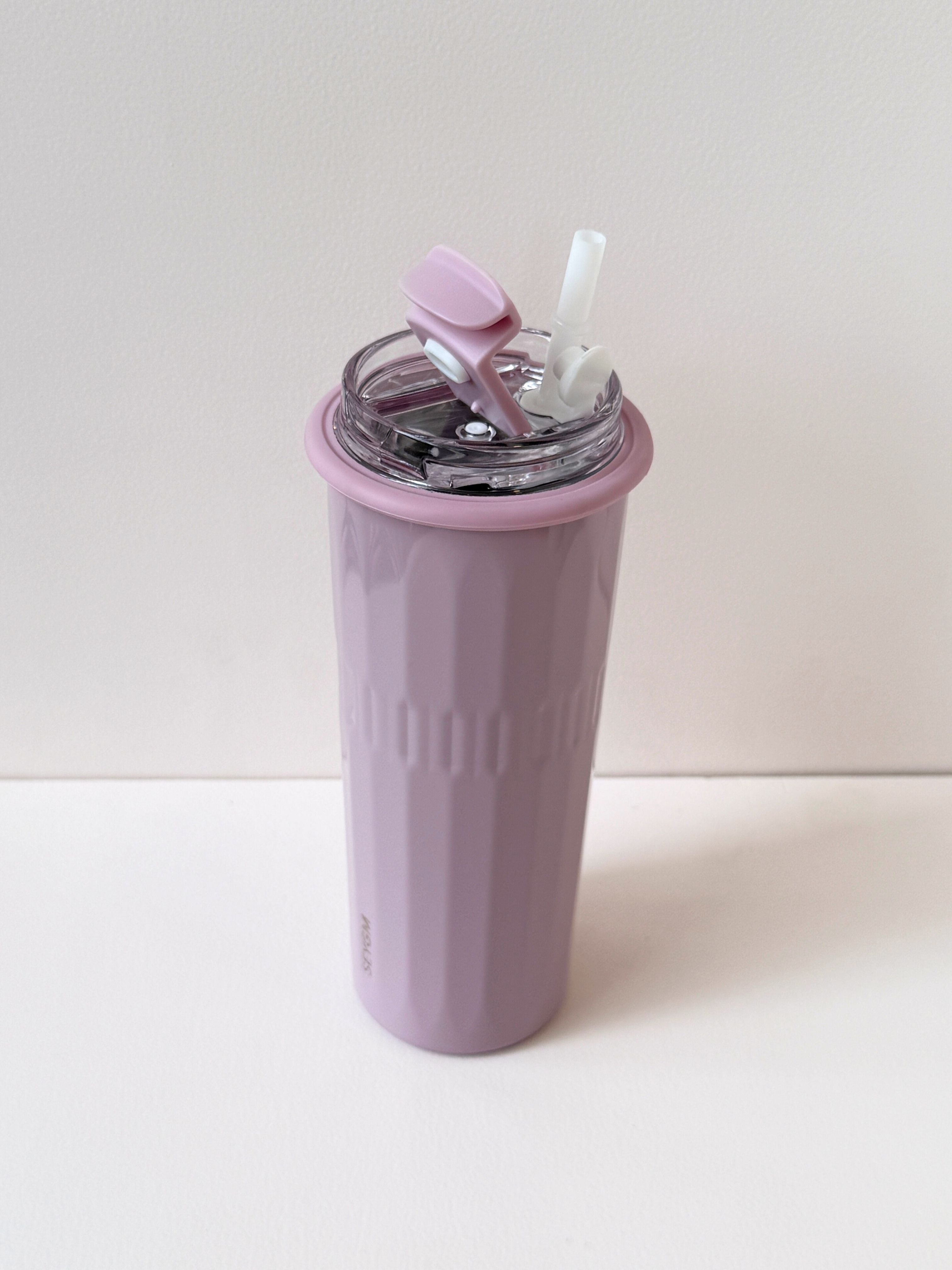 Pastel Tall Reusable Tumbler with Straw – 500ml Travel Cup (4 Color Options)