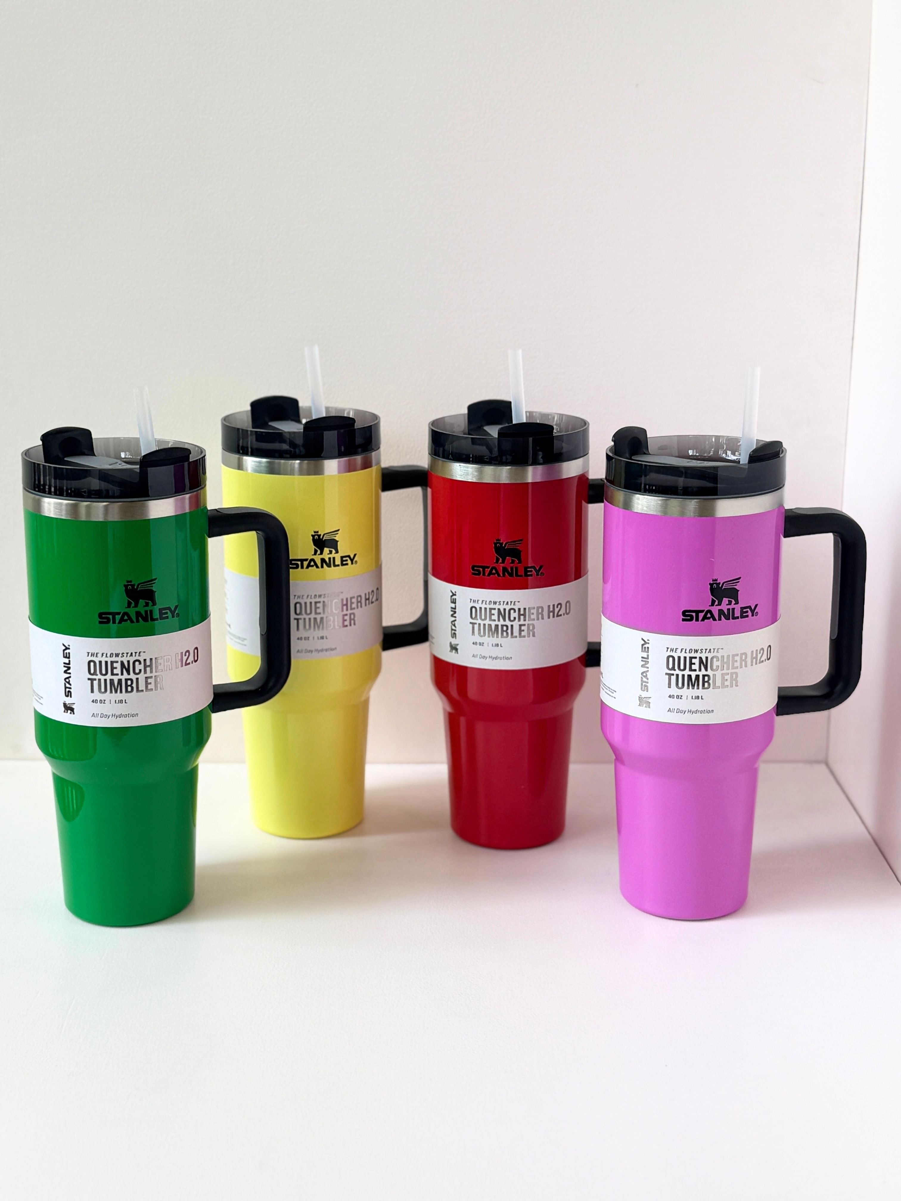 Stanley 40 oz Quencher H2.0 FlowState Tumbler with Handle – Vibrant Color Series