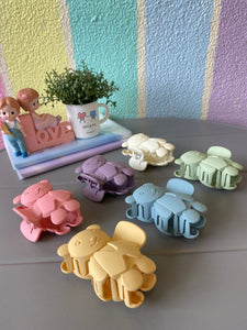 Colourful Cute Bear Matte Hair Clips