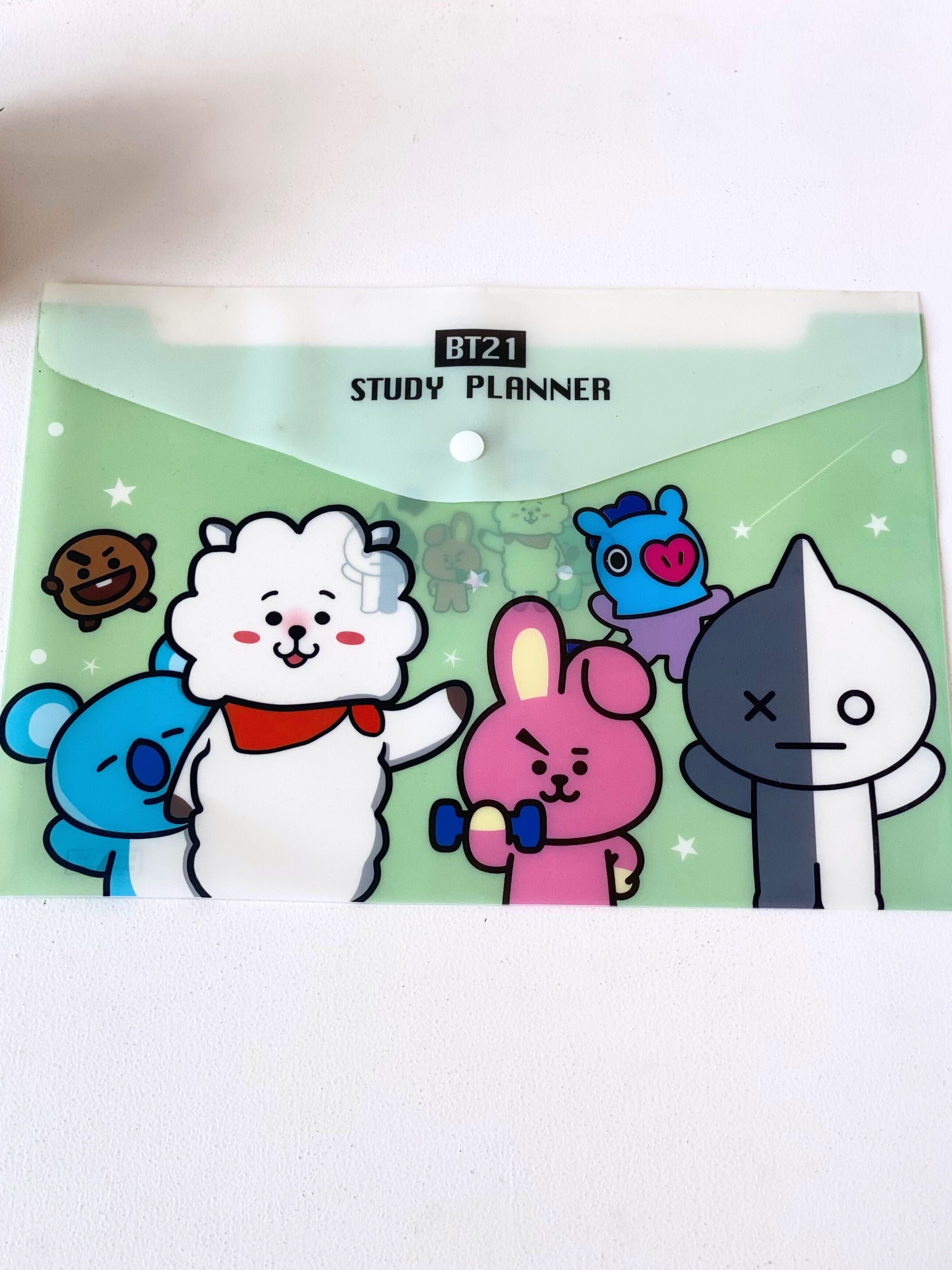 BT21 Cartoon Character A4 Study Planner File Folder