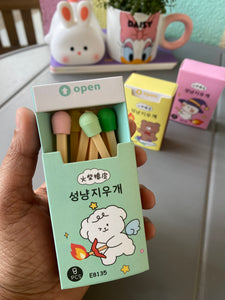 Pretty Little Match Stick Erasers