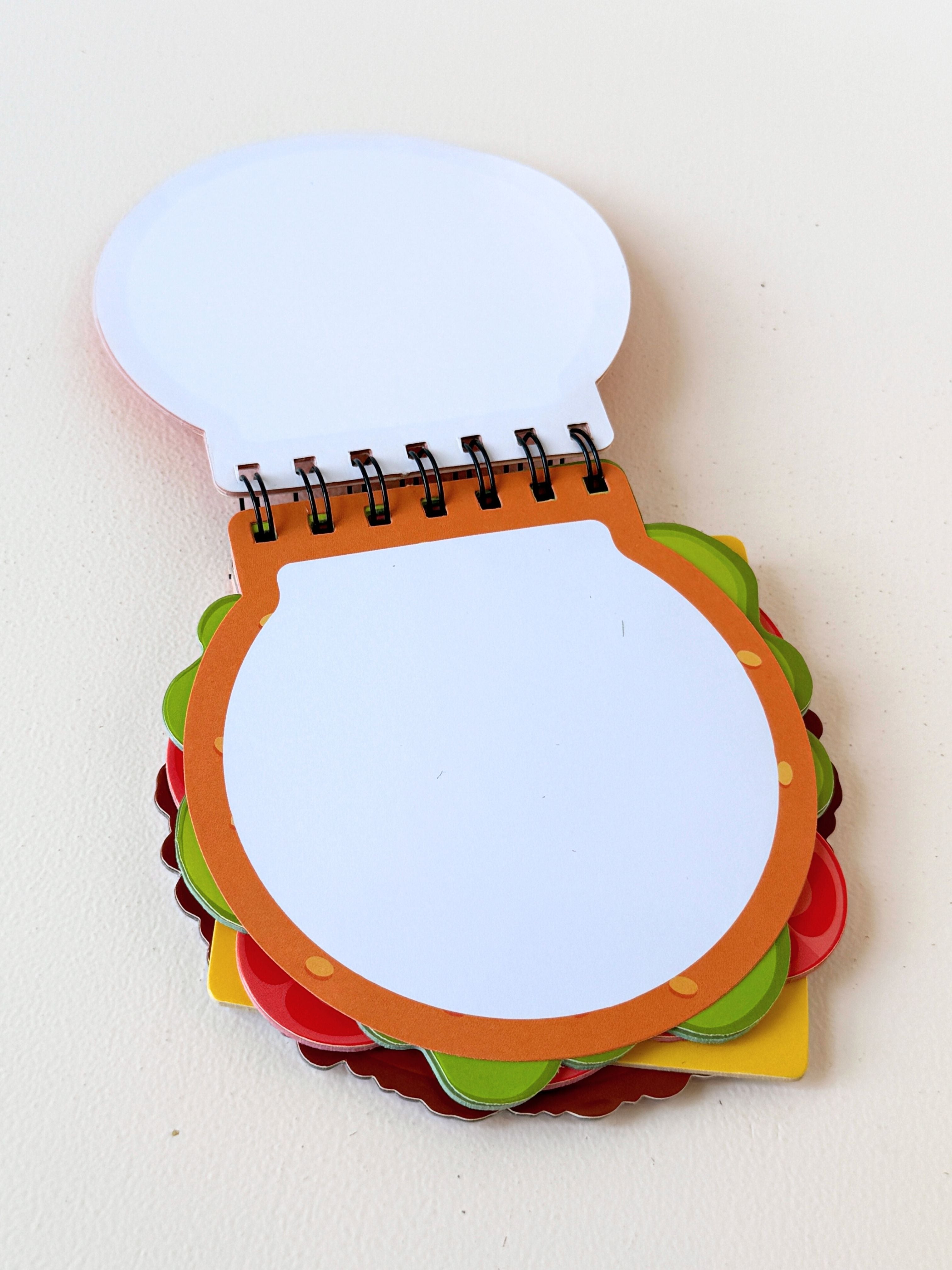 Foodie Spiral Notebook – Burger or Sandwich Design