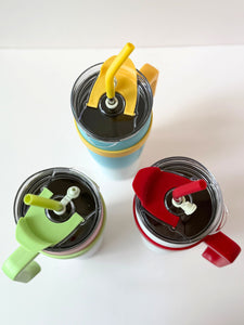Gradient Handle Tumbler – 40oz Stainless Steel Reusable Cup with Straw & Lid