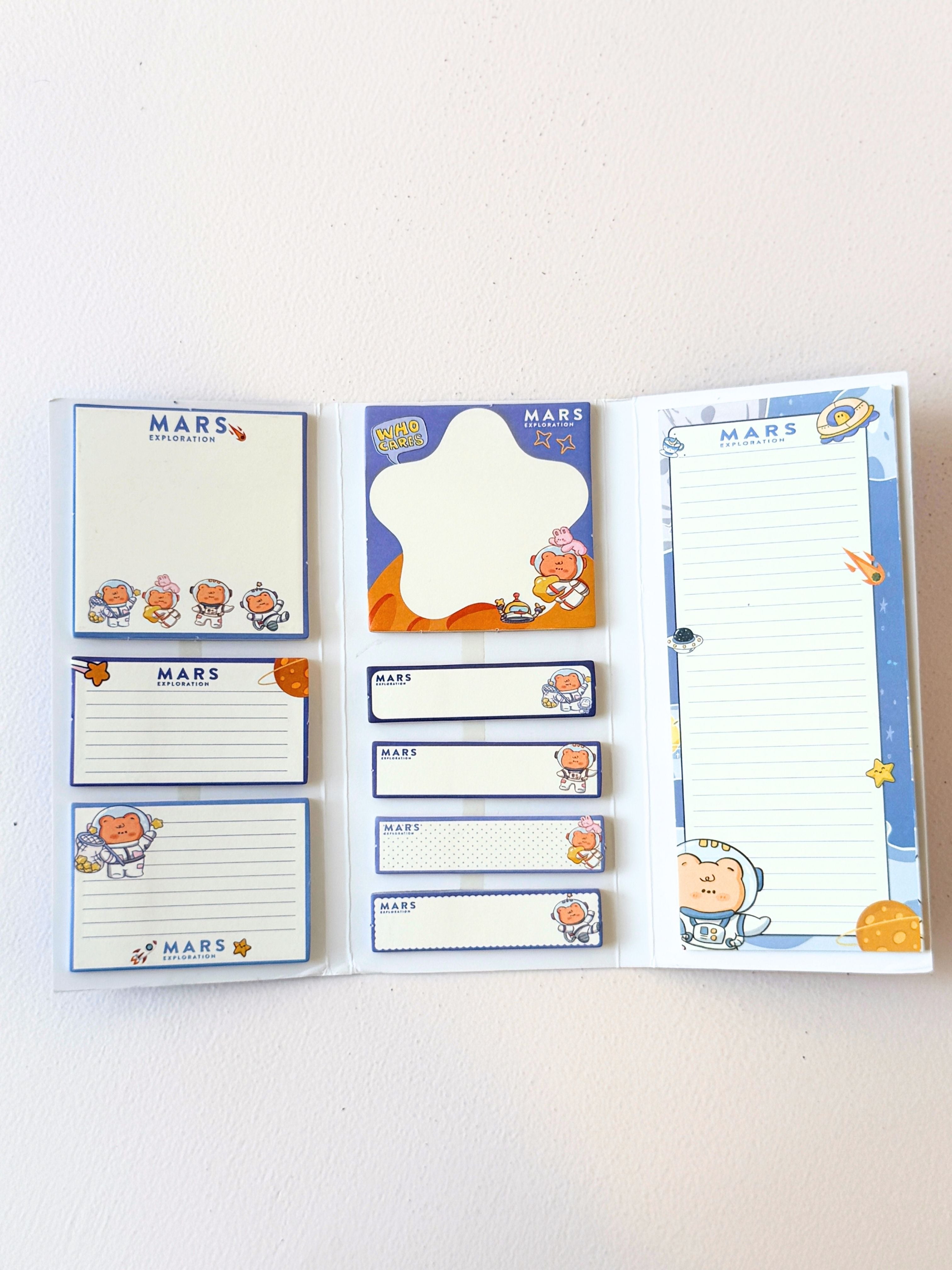 Space Station Sticky Note Folder – Cute Mars Explorer Themed Notes