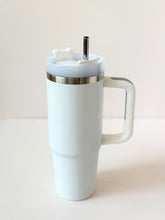 Load image into Gallery viewer, 40 oz Stainless Steel Tumbler with Handle and Straw – Insulated Travel Mug
