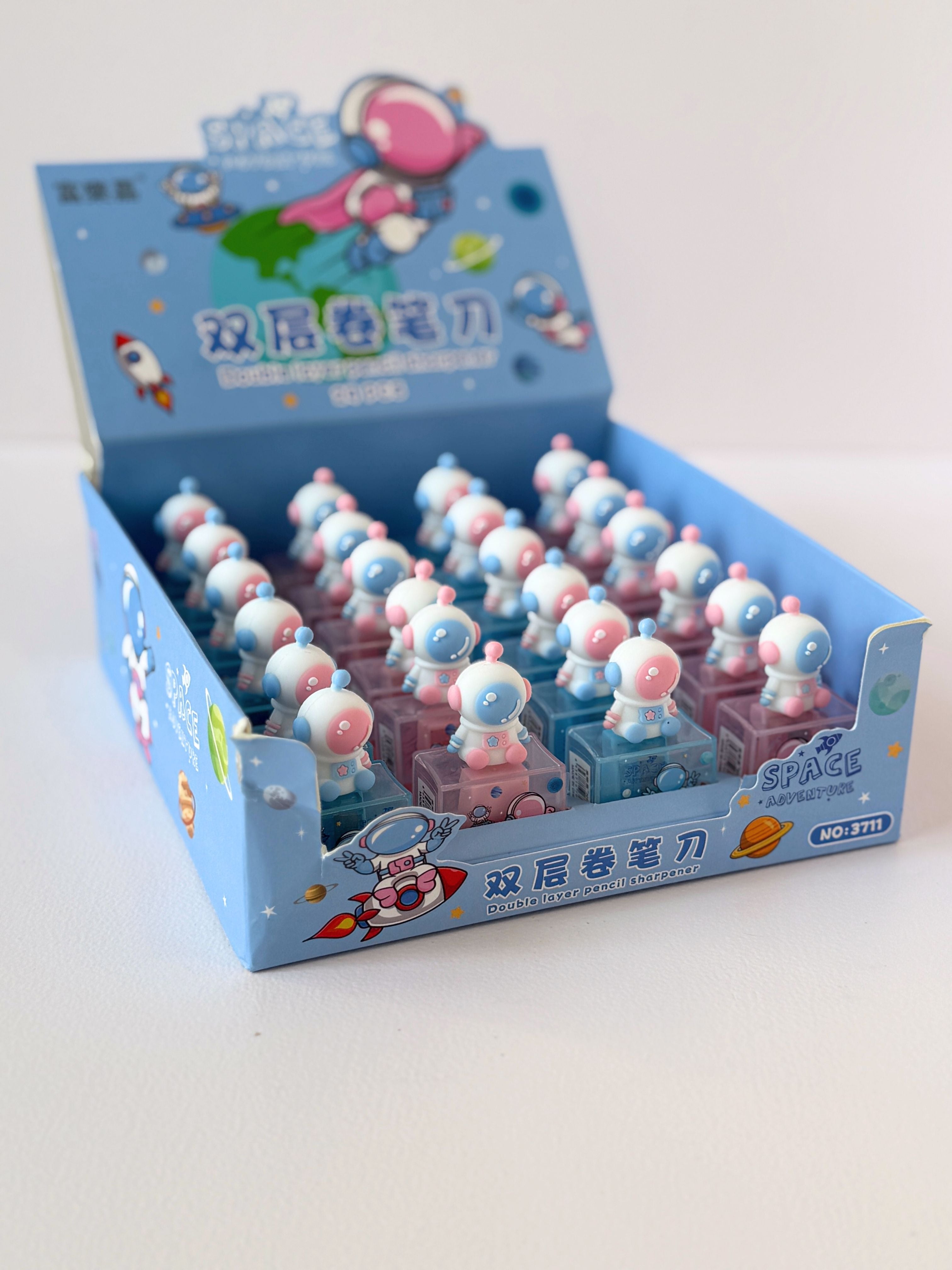 Kawaii Space Explorer Silicone Pencil Sharpener – Double Layer