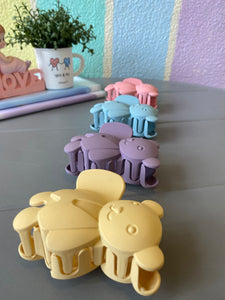 Colourful Cute Bear Matte Hair Clips