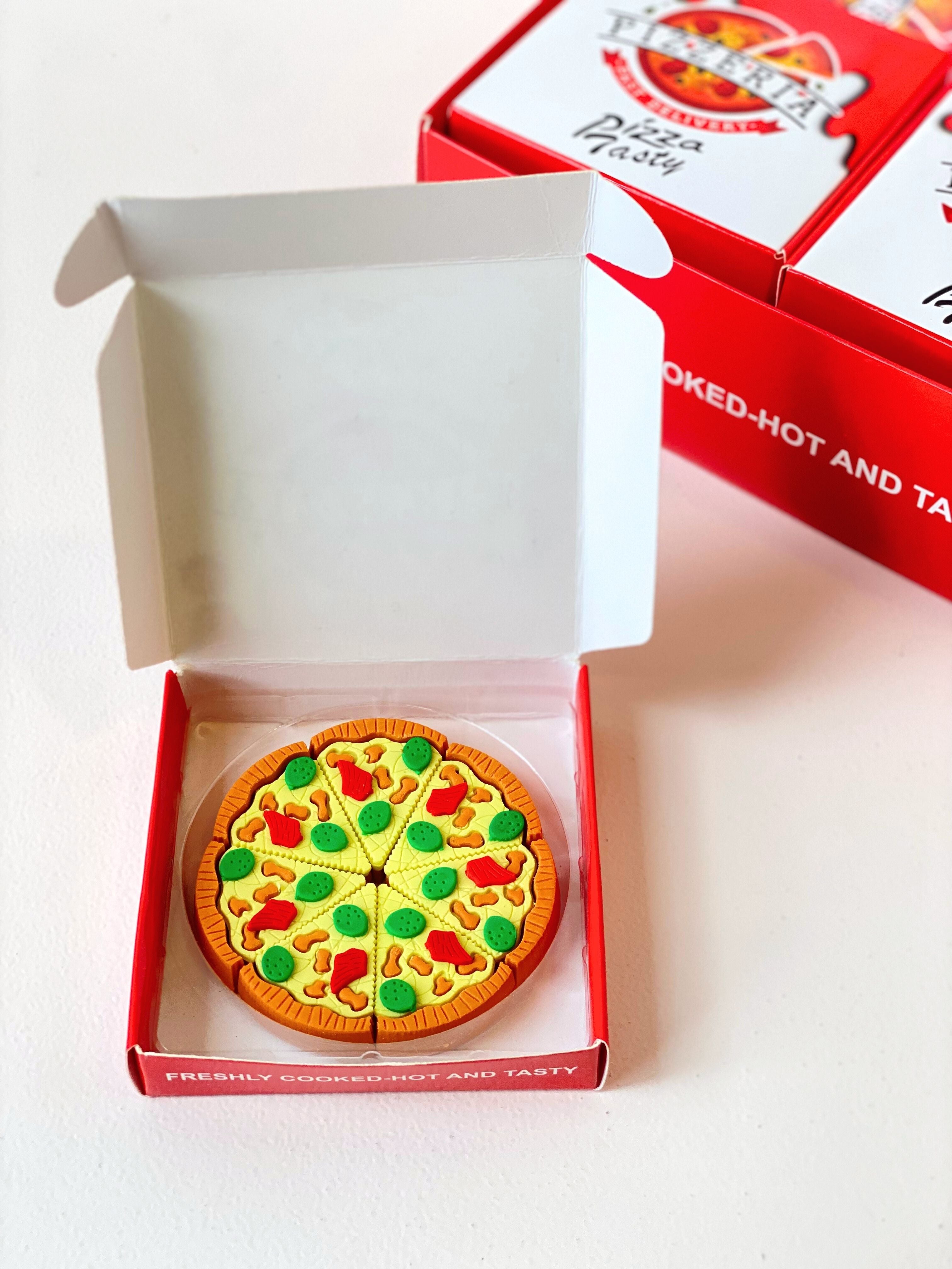 Pizza Slice Puzzle Eraser – Fun Pizza-Shaped Eraser in Mini Pizza Box